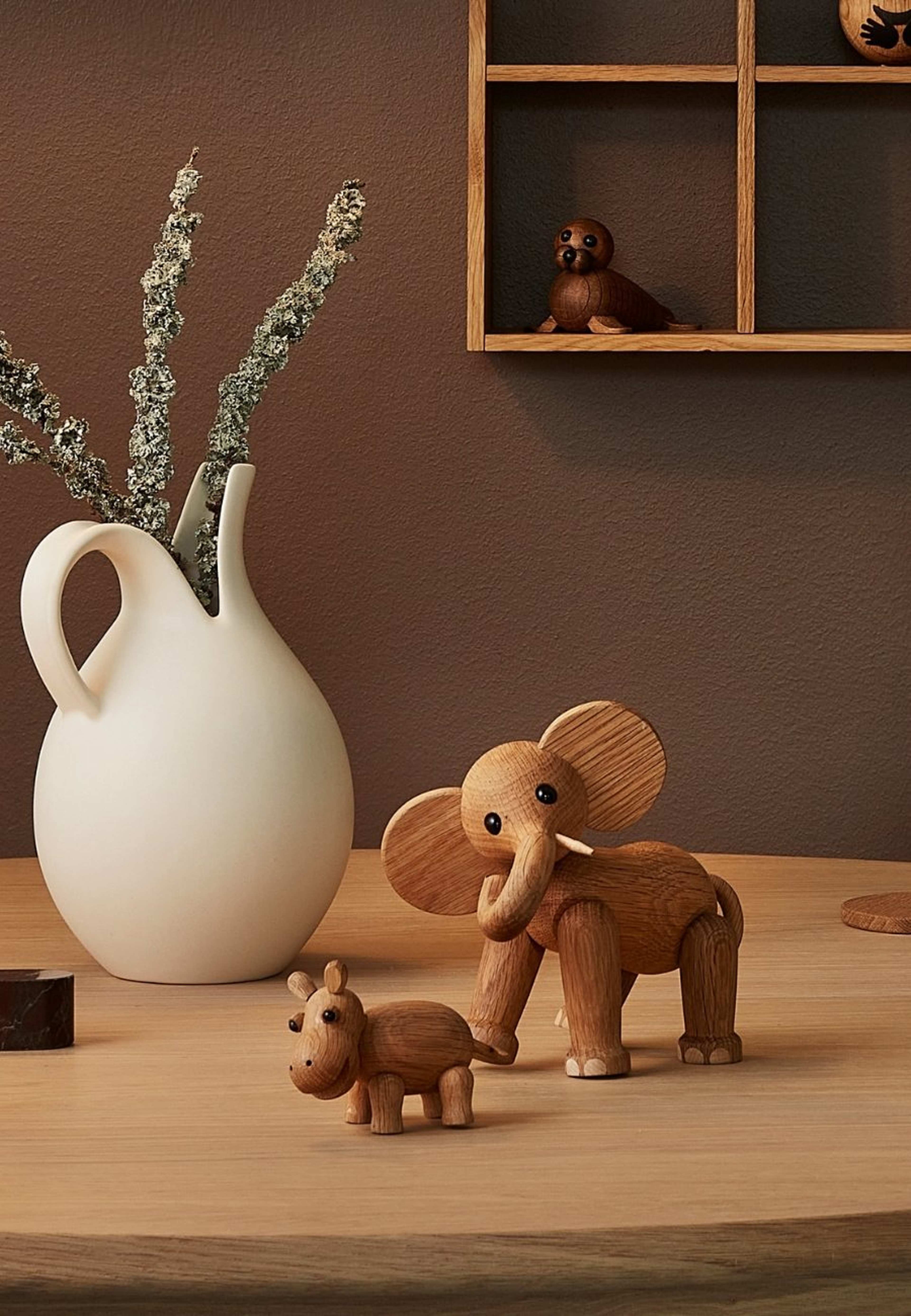Ollie Elefant Trädekoration 15 Cm Ek/lönn