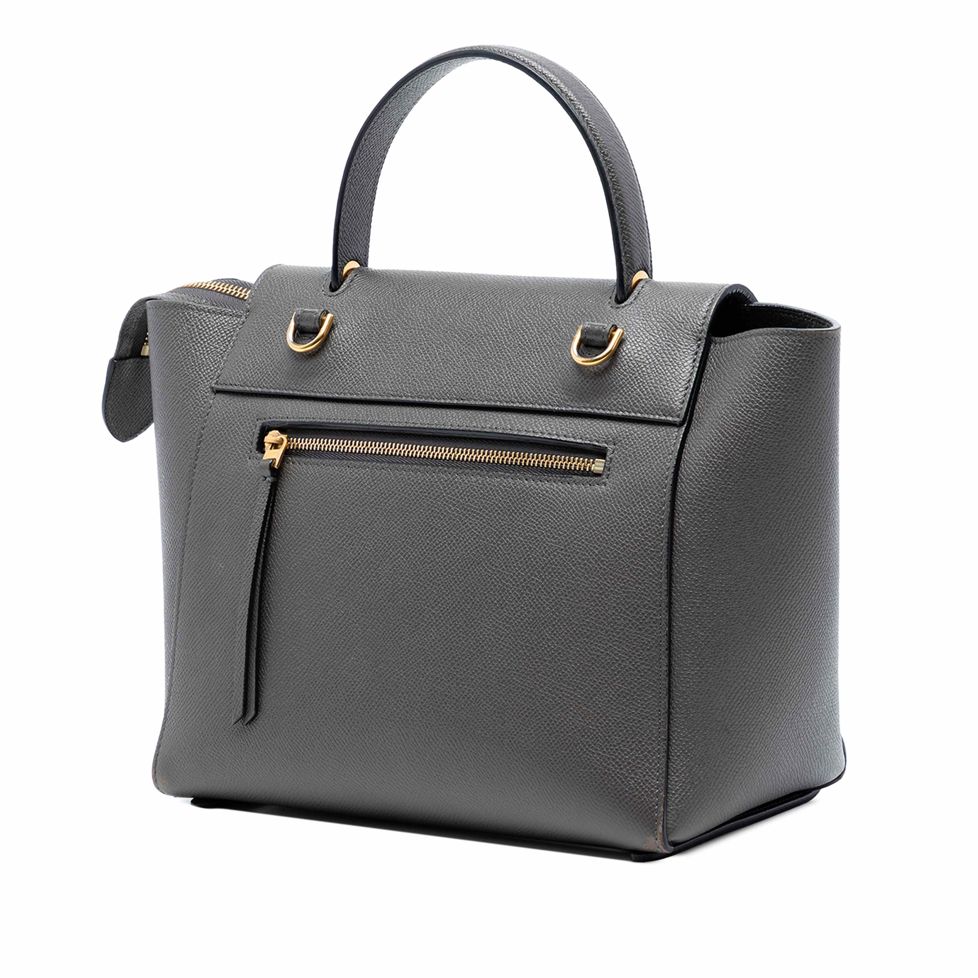 Celine Micro Grained Calfskin Belt Bag, från Luxclusif, i färgen gray. Klicka för att öppna bilden i stort format