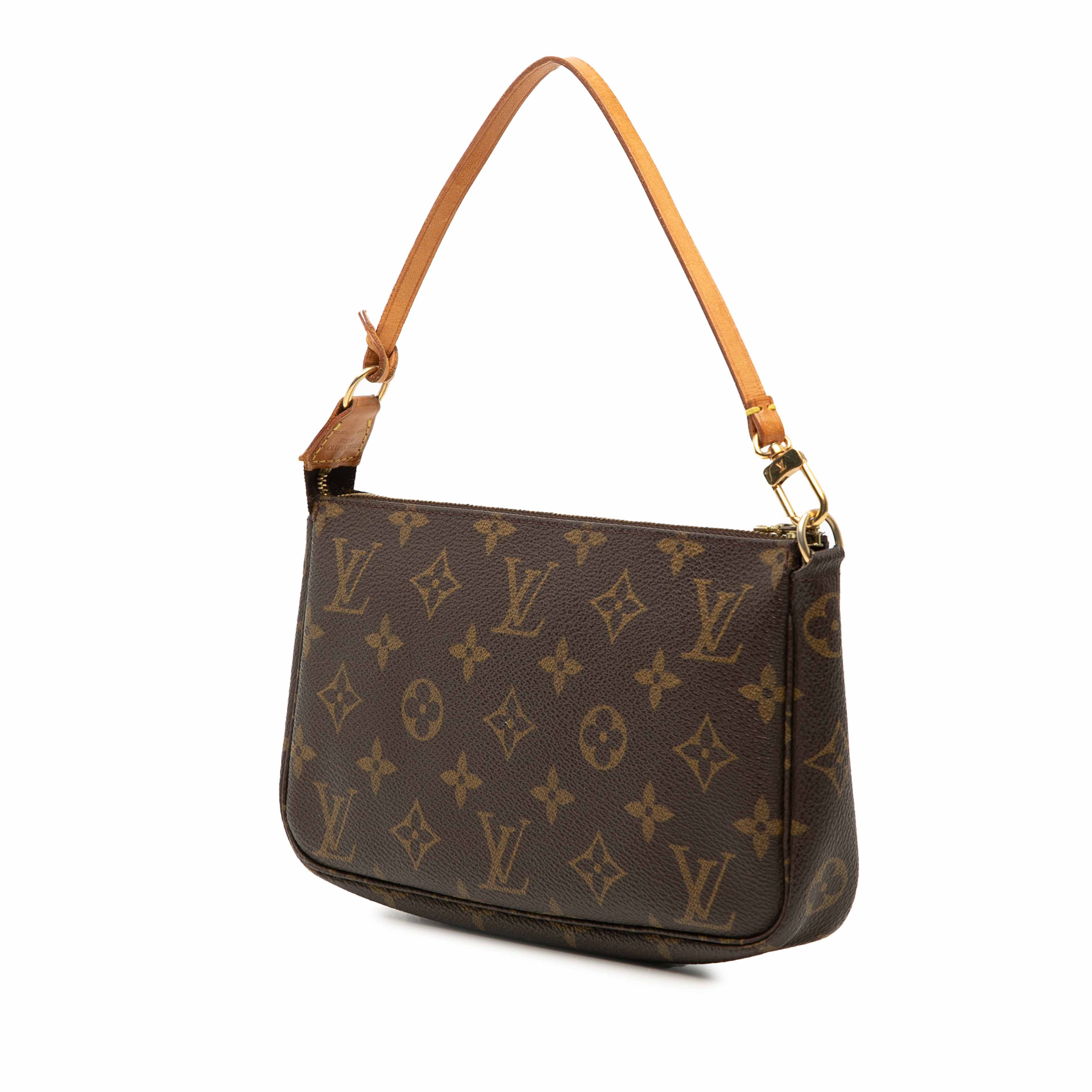 Louis Vuitton Monogram Pochette Accessoires, från Luxclusif, i färgen brun. Klicka för att öppna bilden i stort format