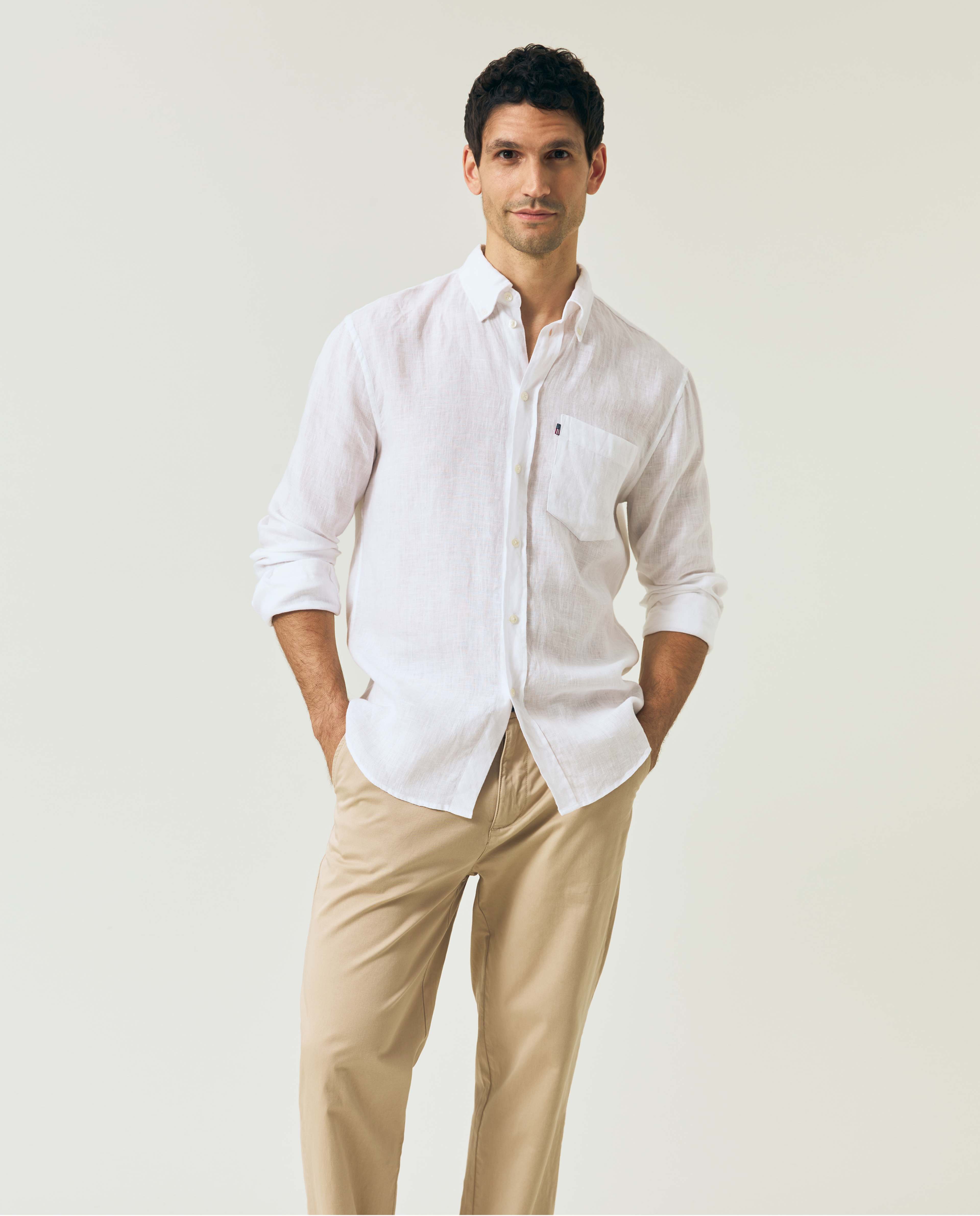 Casual Linen B.d Shirt