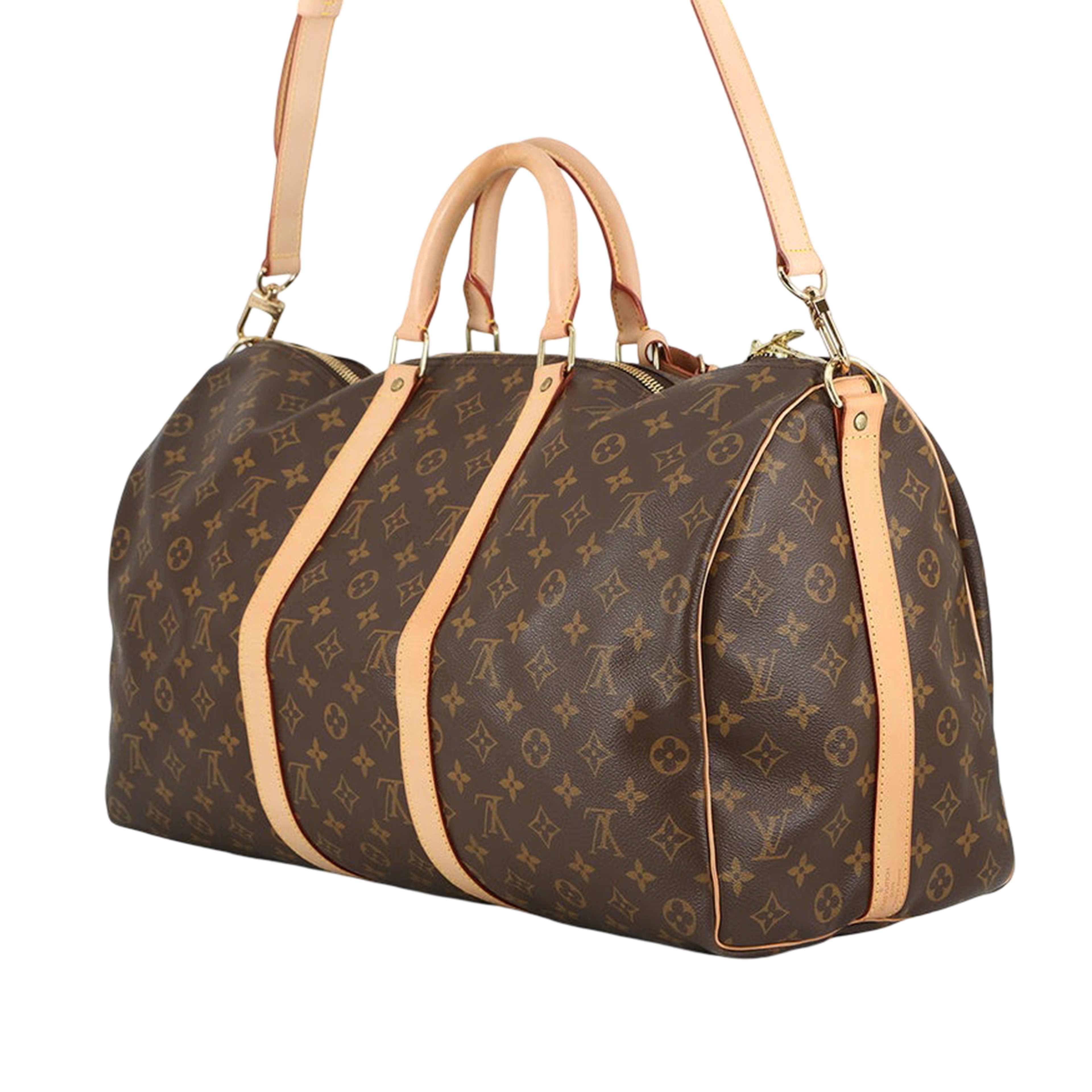 Louis Vuitton Monogram Keepall Bandouliere 50, från Luxclusif, i färgen brown. Klicka för att öppna bilden i stort format
