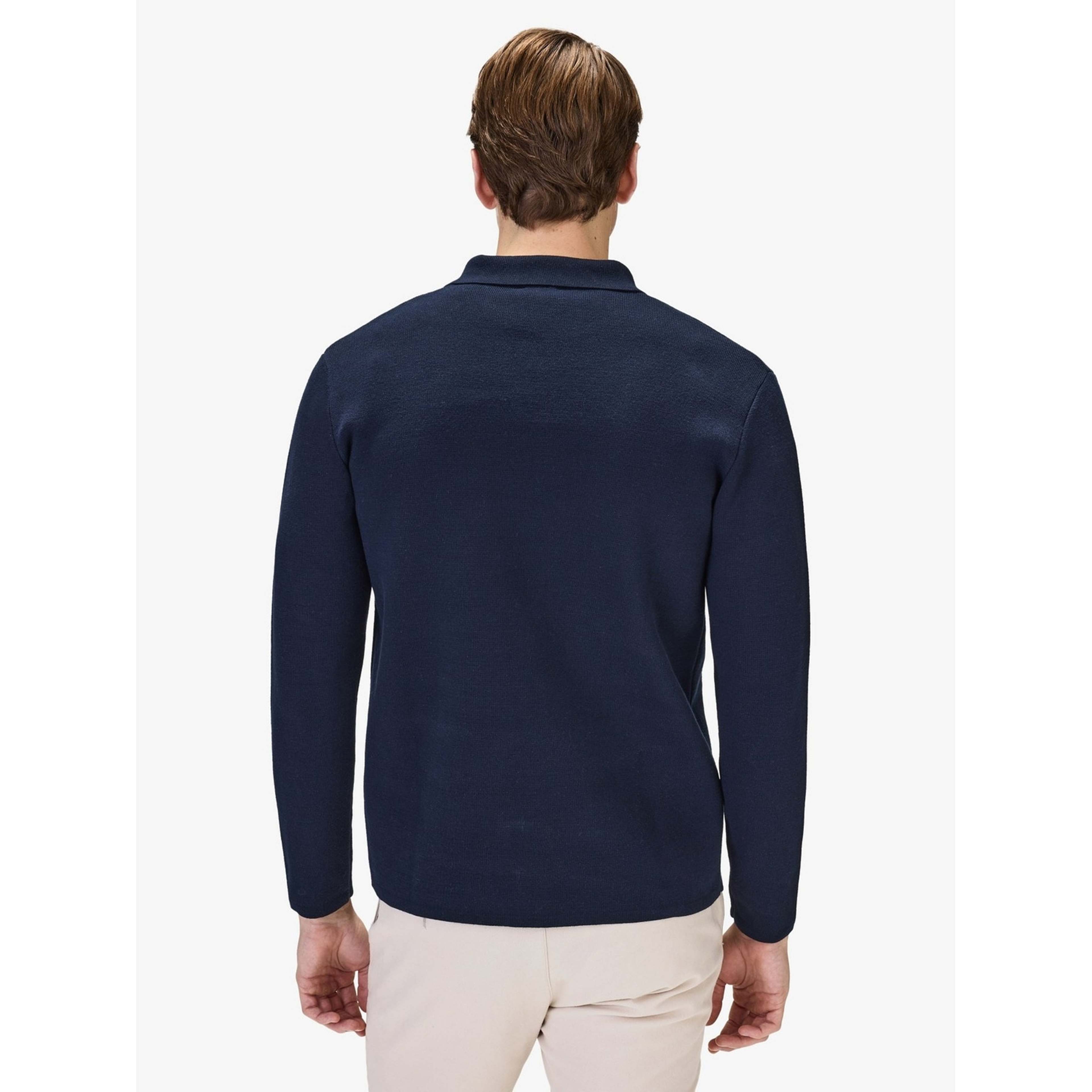 Cotton Plain Knitted Ls Half Zip (ilario)