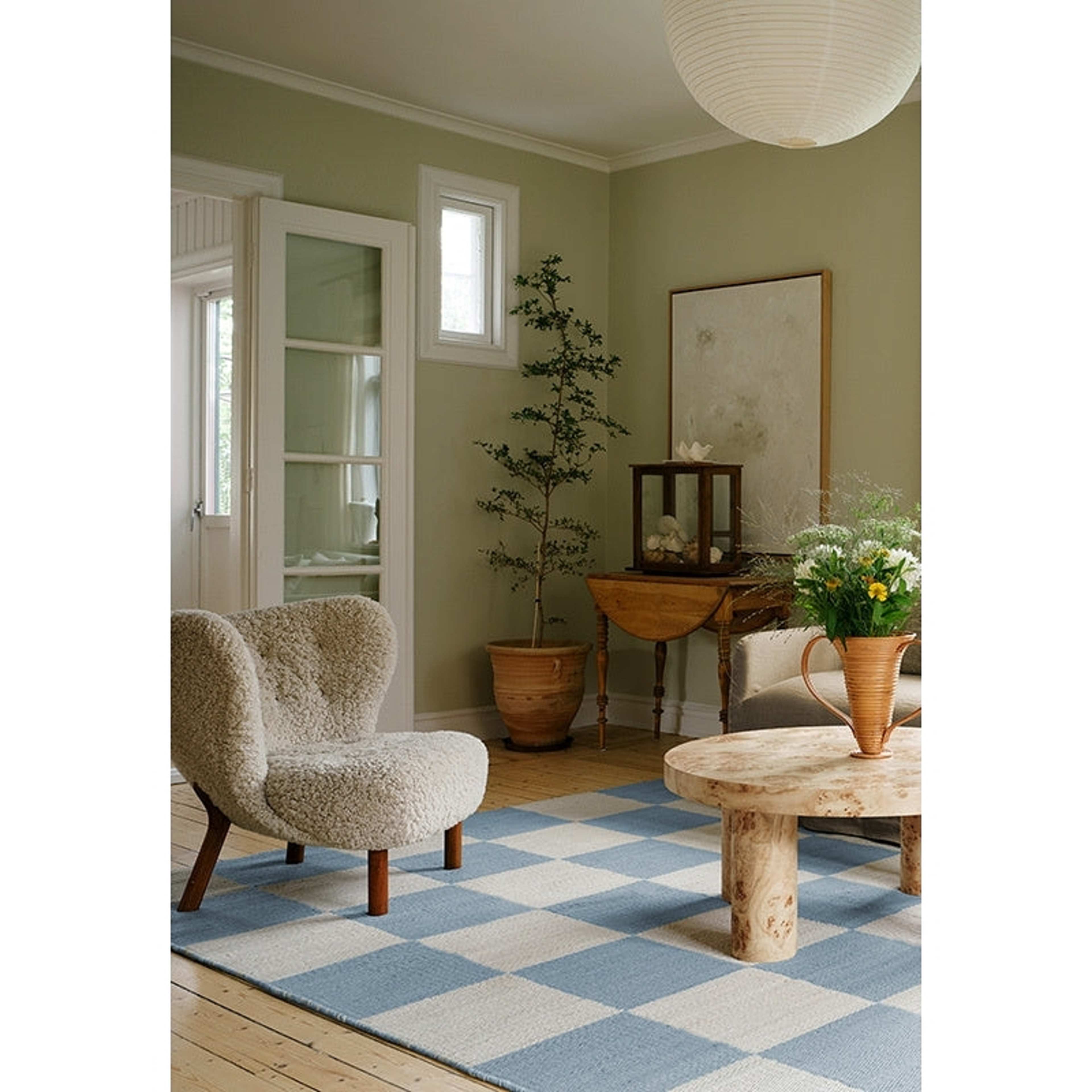 Chess Ullmatta Cornflower Blue 200x300 cm