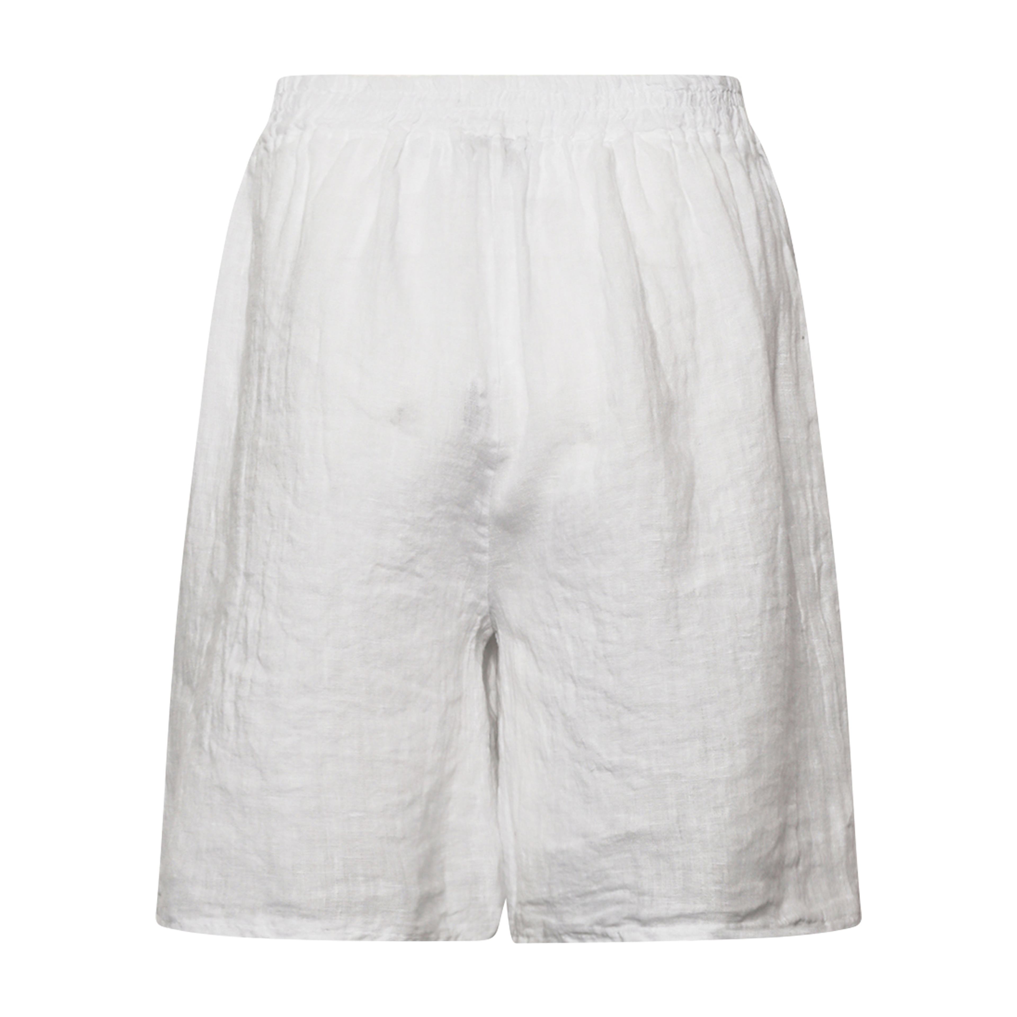Tracy, Shorts, Linen - White