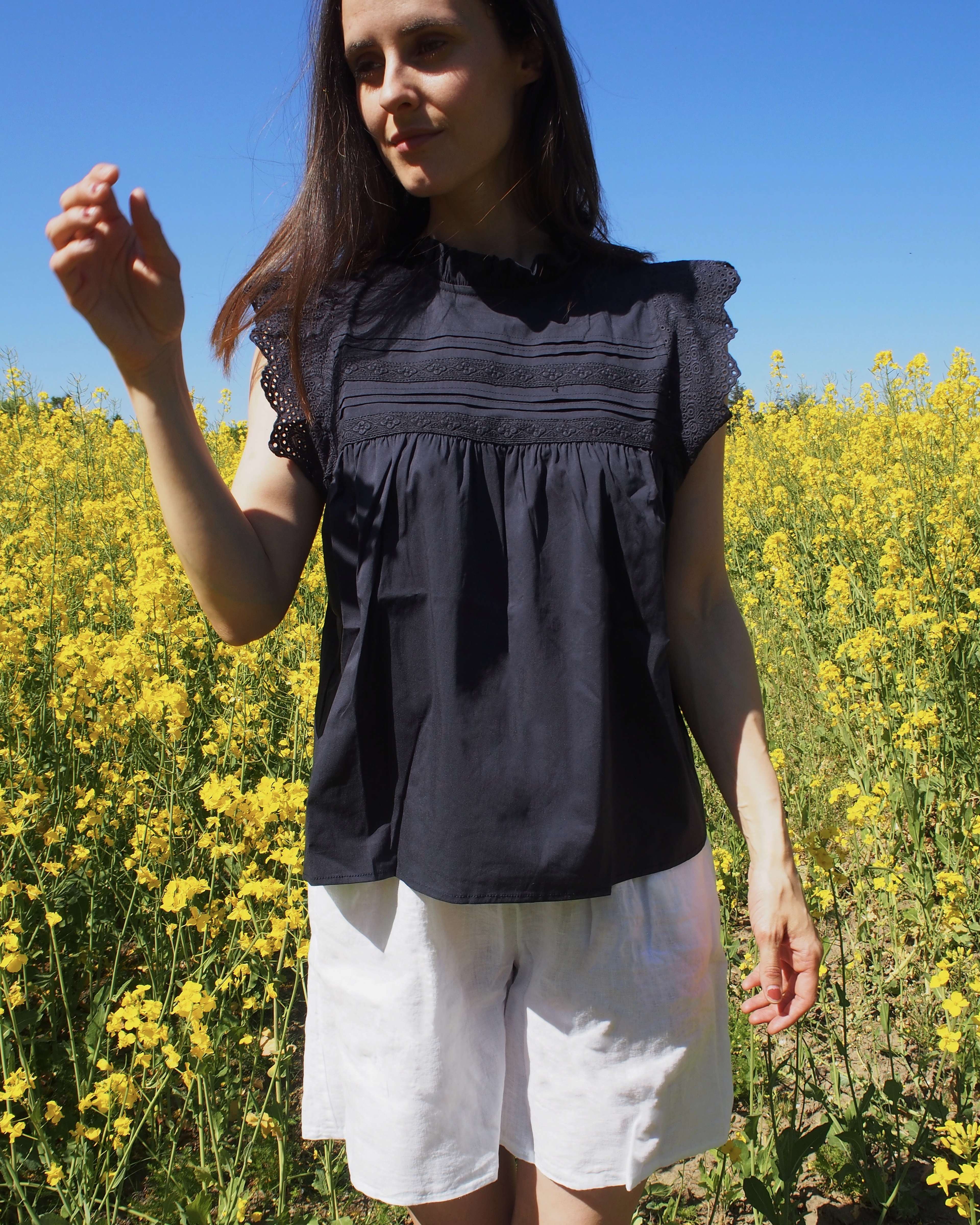 Tracy, Shorts, Linen - White