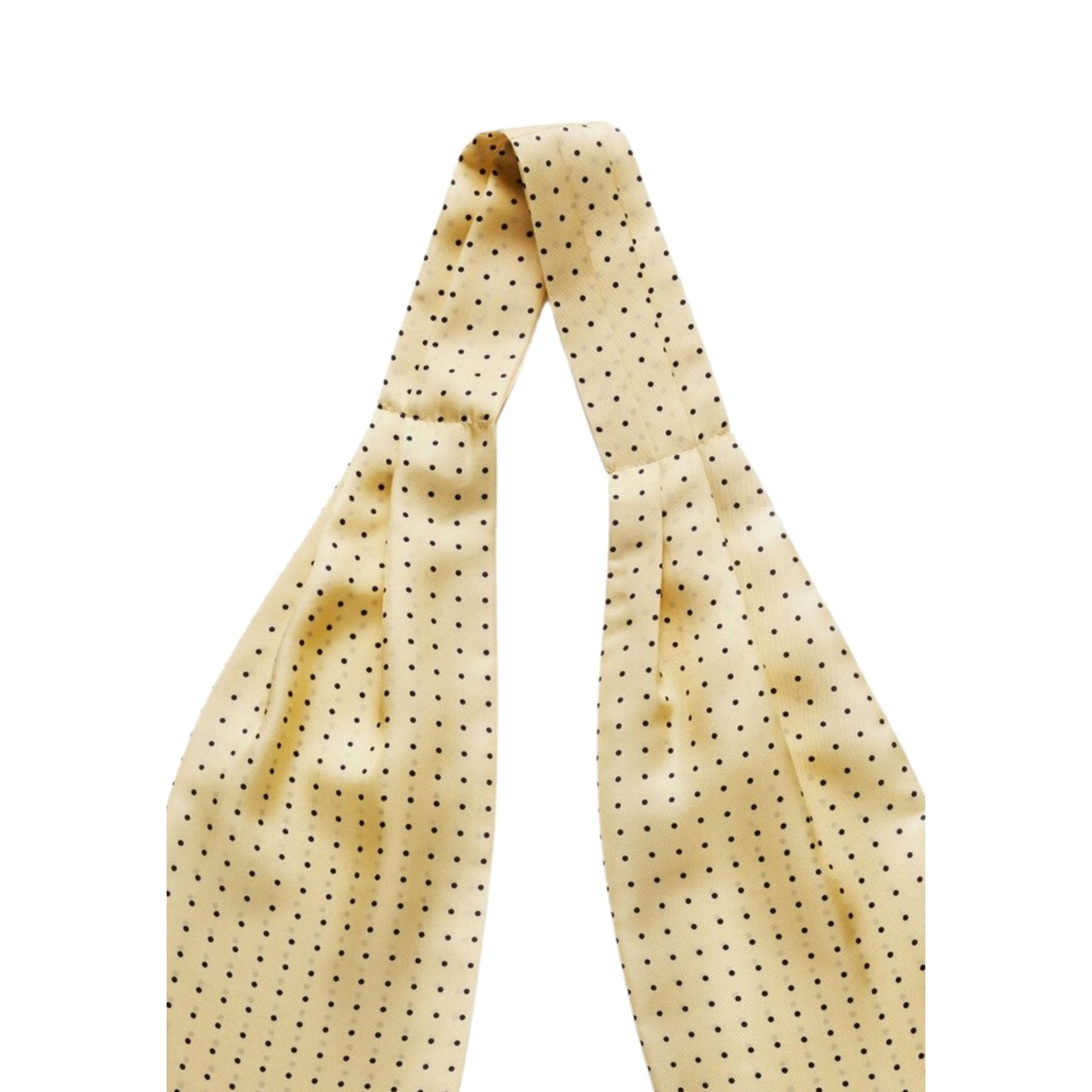 Silk Double Pointed Ascot Dot