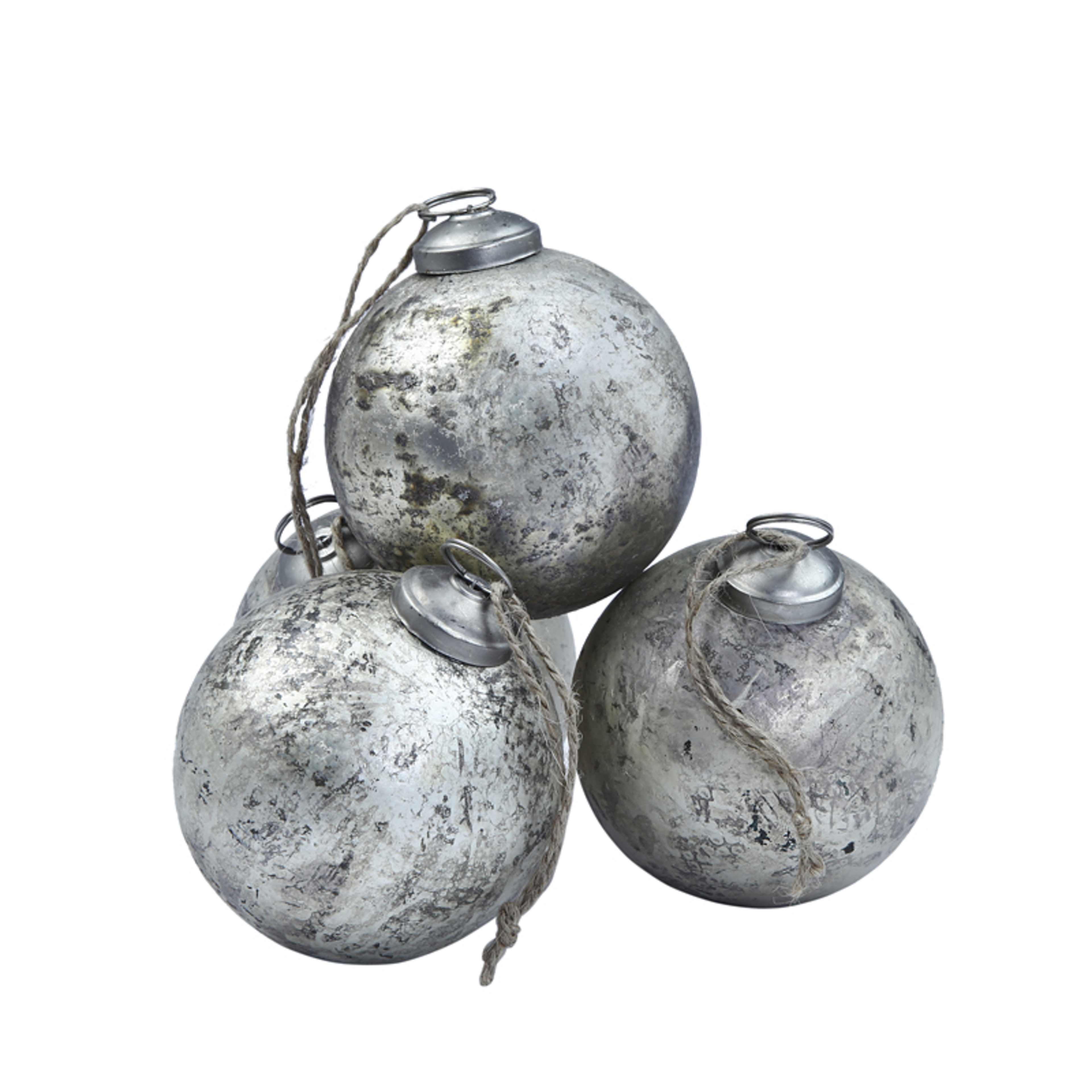 Julgranskulor Lux - 6-pack, från by Benson, i färgen silver. Klicka för att öppna bilden i stort format