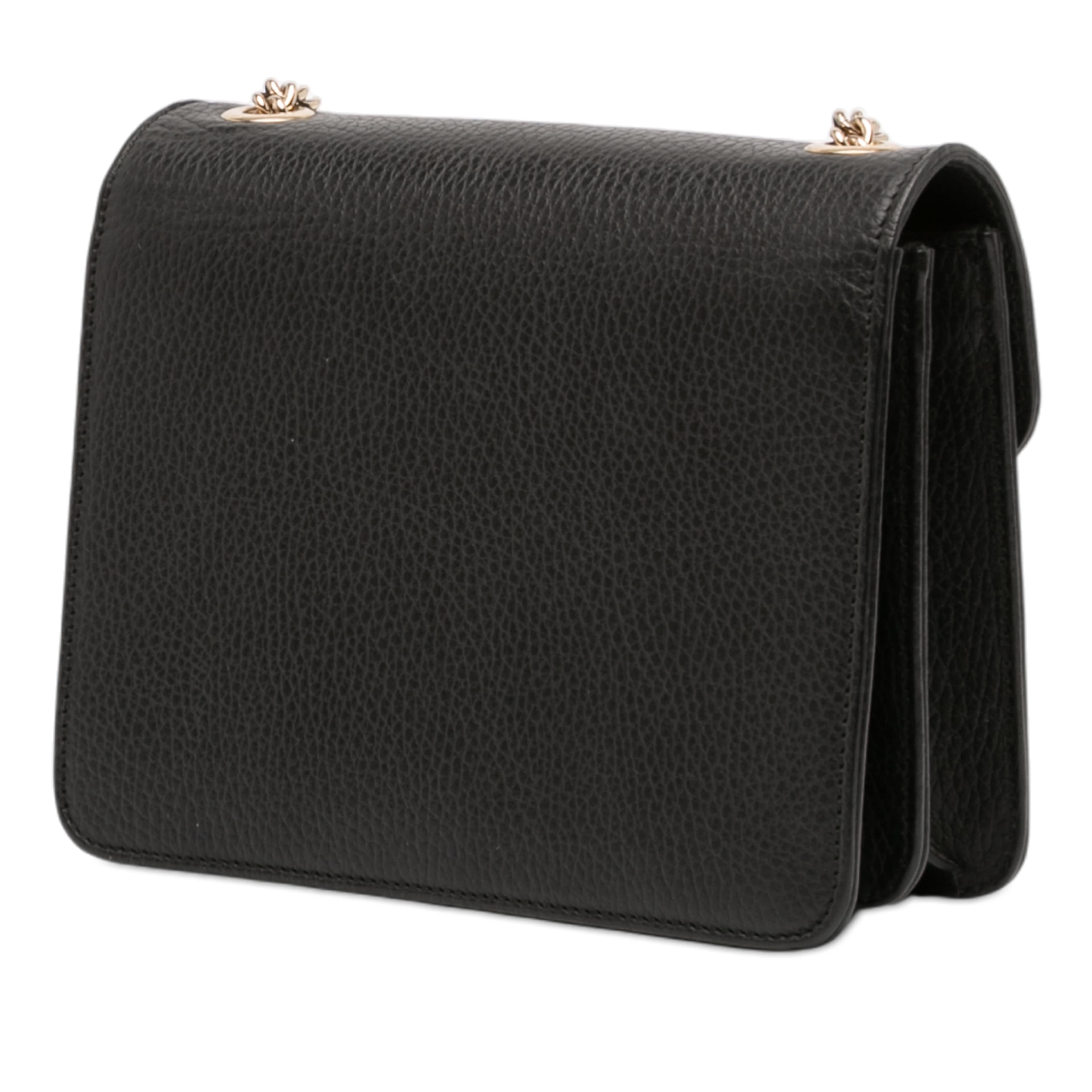 Gucci Small Dollar Calfskin Interlocking G Crossbody, från Luxclusif, i färgen black. Klicka för att öppna bilden i stort format