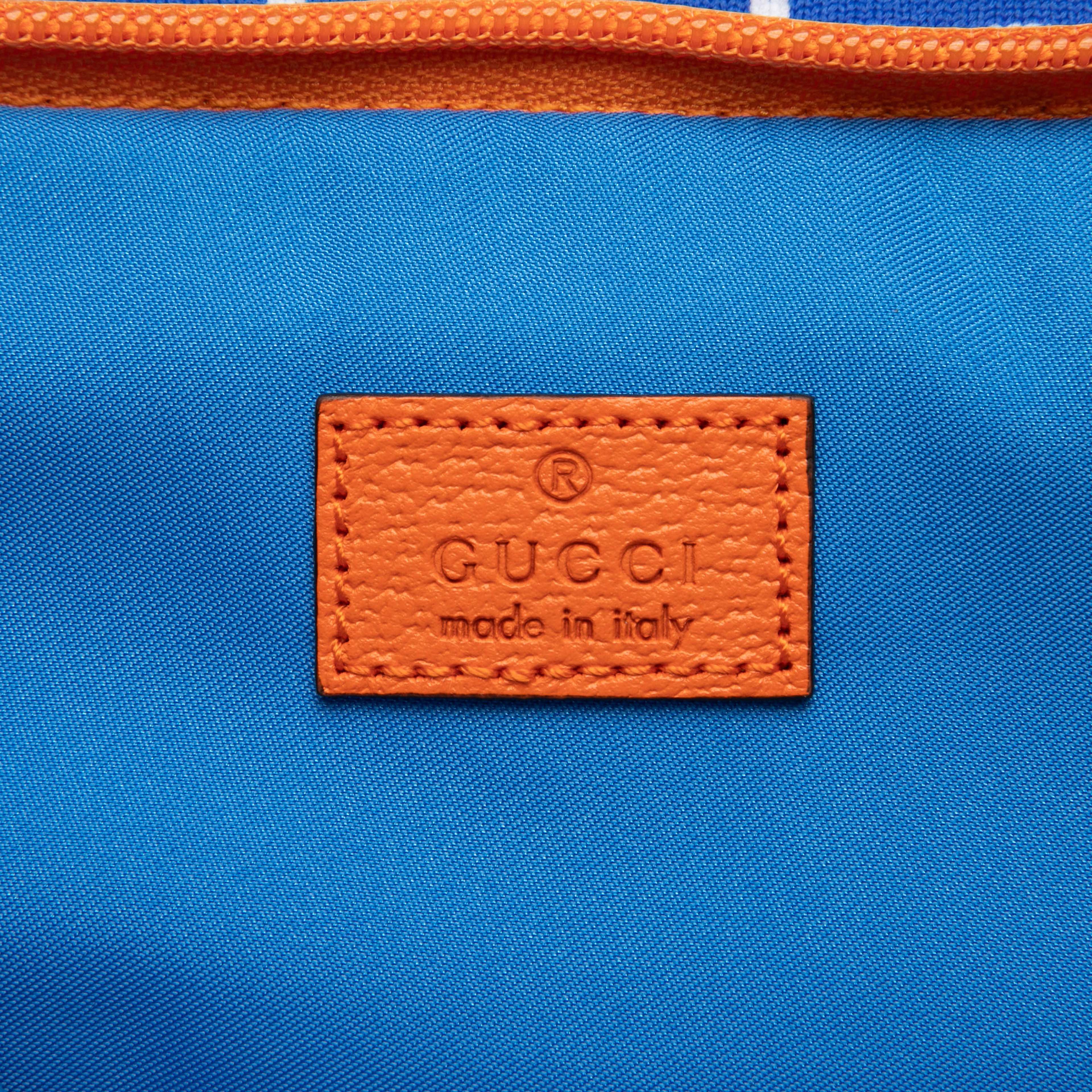 Gucci Gg Nylon And Rubber Belt Bag, från Luxclusif, i färgen blue. Klicka för att öppna bilden i stort format