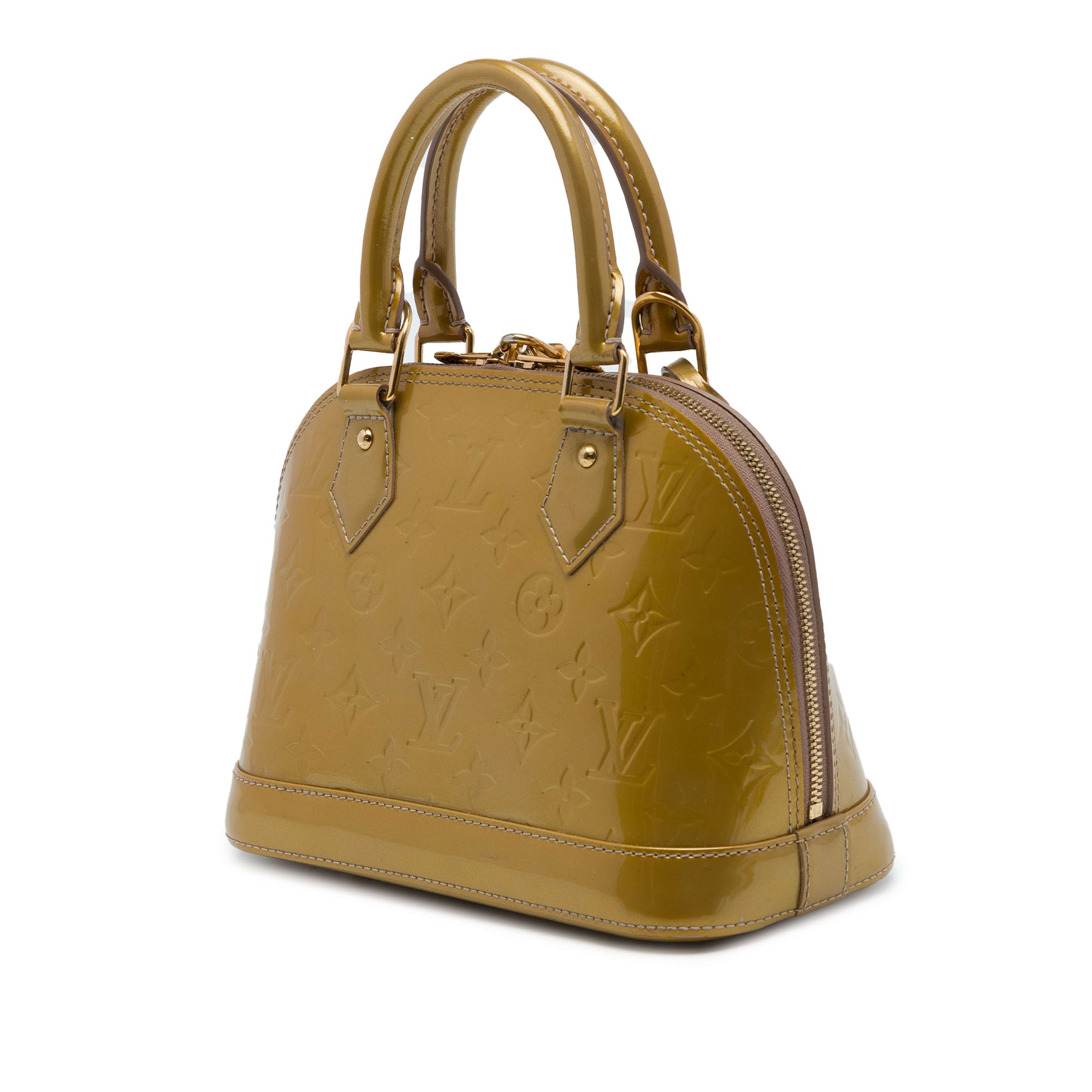 Louis Vuitton Monogram Vernis Alma Bb, från Luxclusif, i färgen brun. Klicka för att öppna bilden i stort format