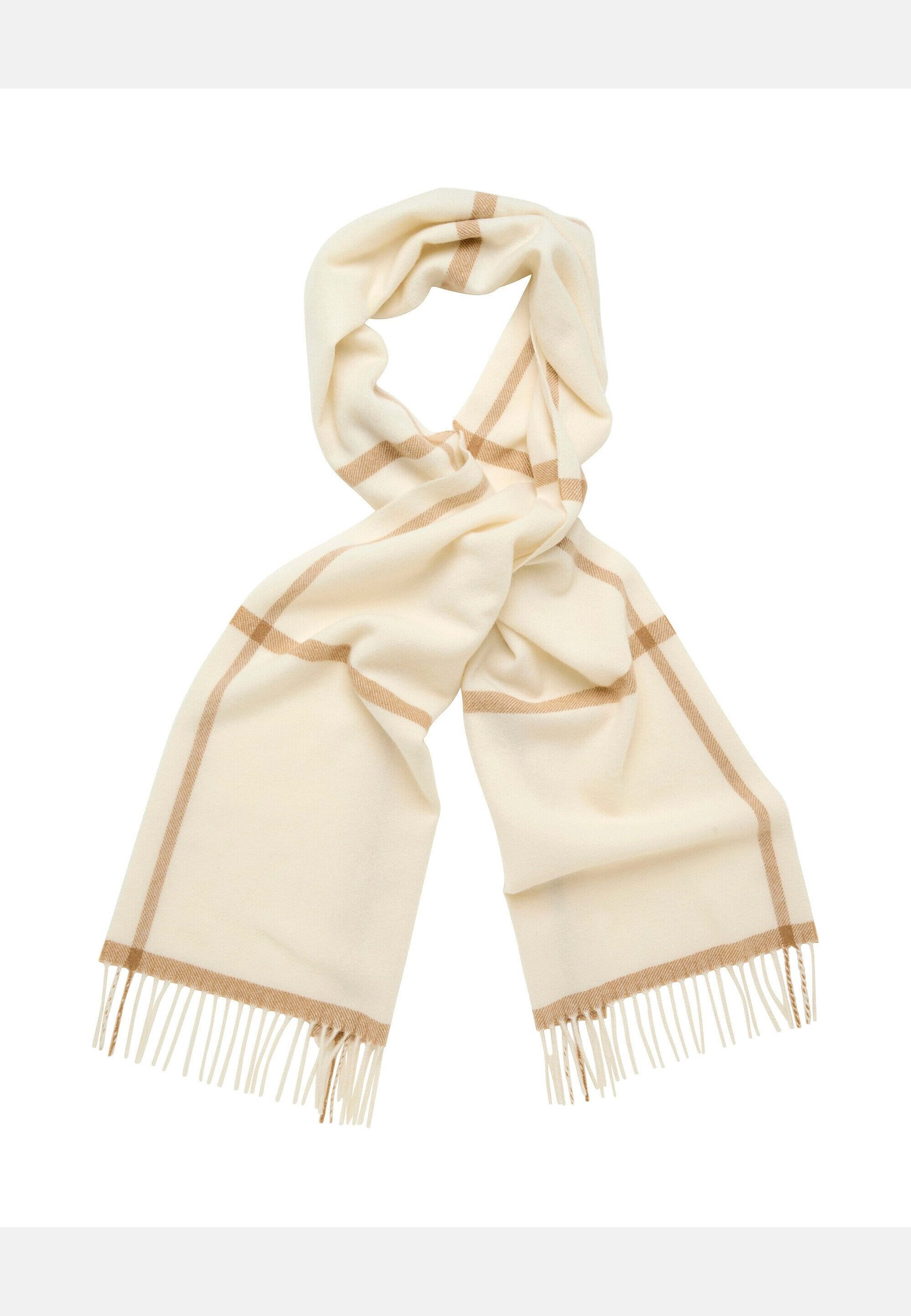 Flauto Checked Scarf, från Newhouse, i färgen offwhite. Klicka för att öppna bilden i stort format