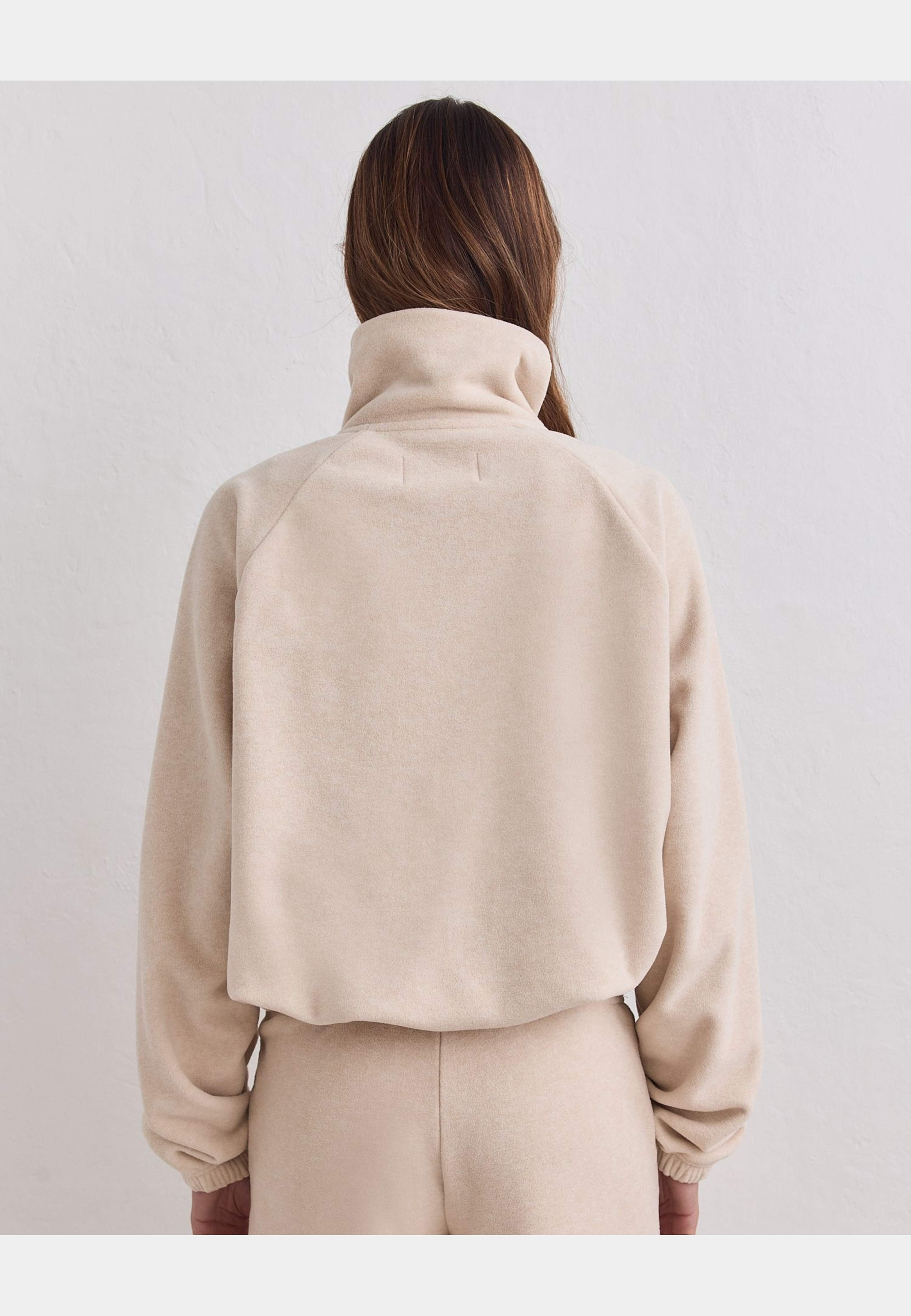 Fleece Zip Jacket, från aim'n, i färgen sand. Klicka för att öppna bilden i stort format