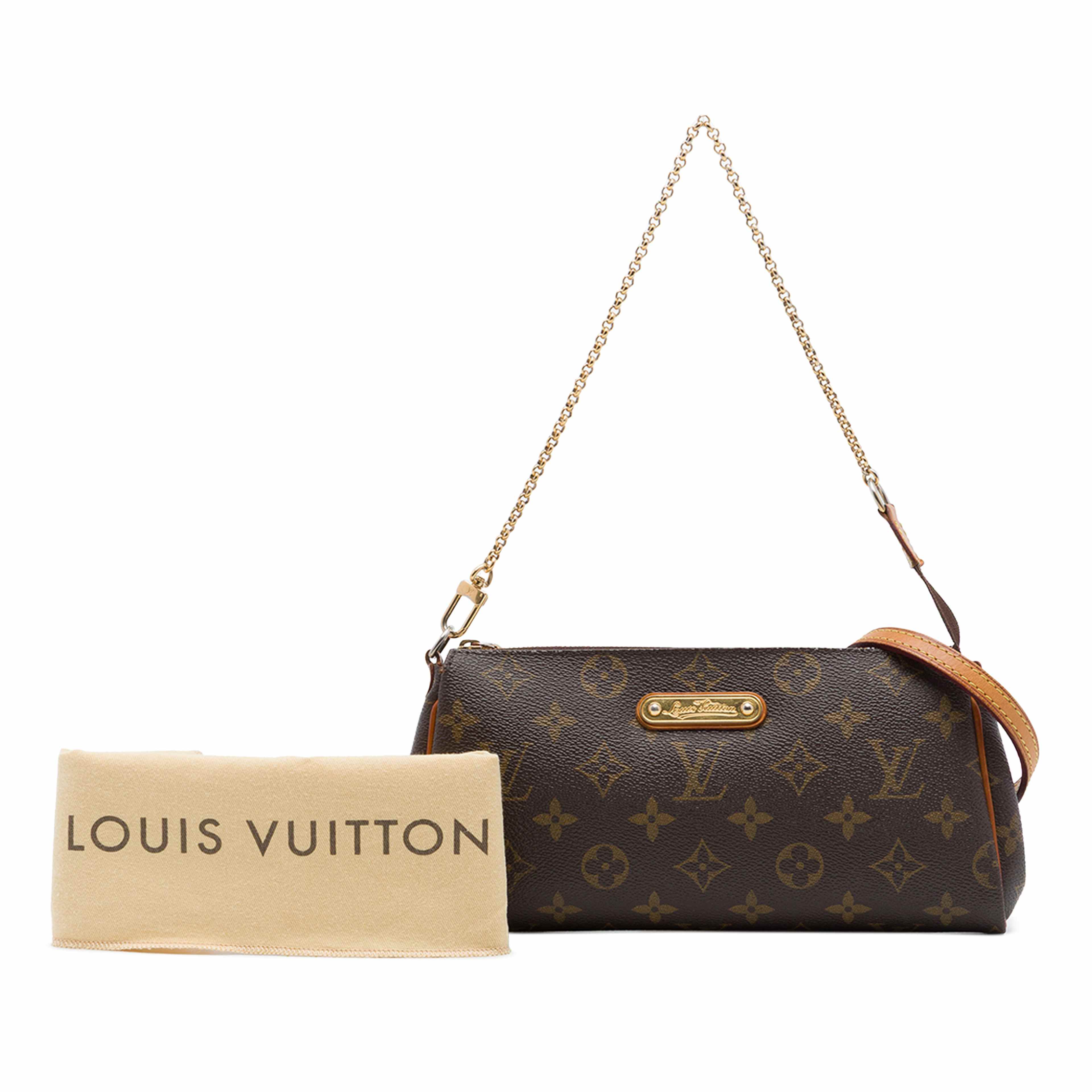 Louis Vuitton Monogram Eva, från Luxclusif, i färgen brun. Klicka för att öppna bilden i stort format