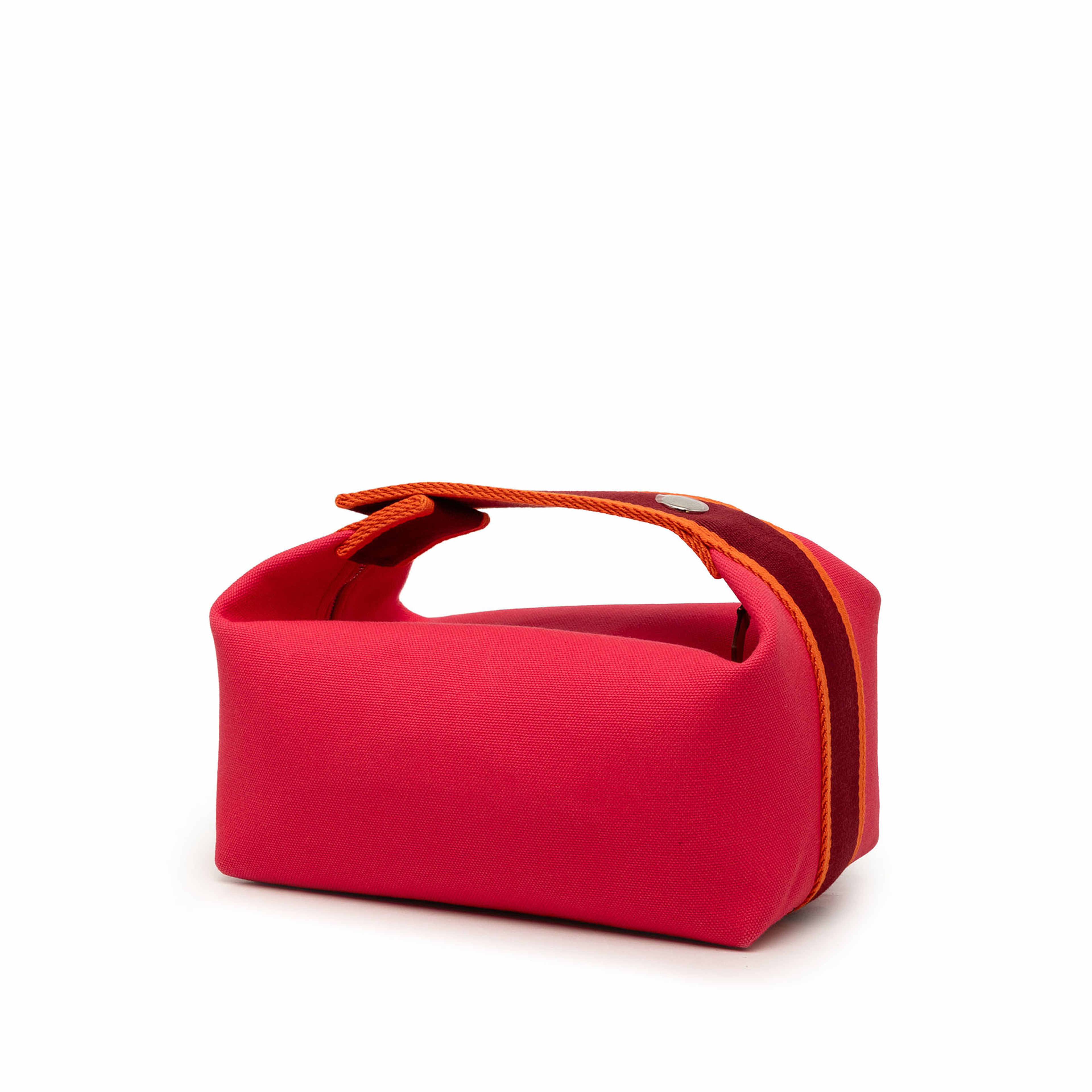Hermès Small Toile Bride A Brac Case, från Luxclusif, i färgen rosa. Klicka för att öppna bilden i stort format