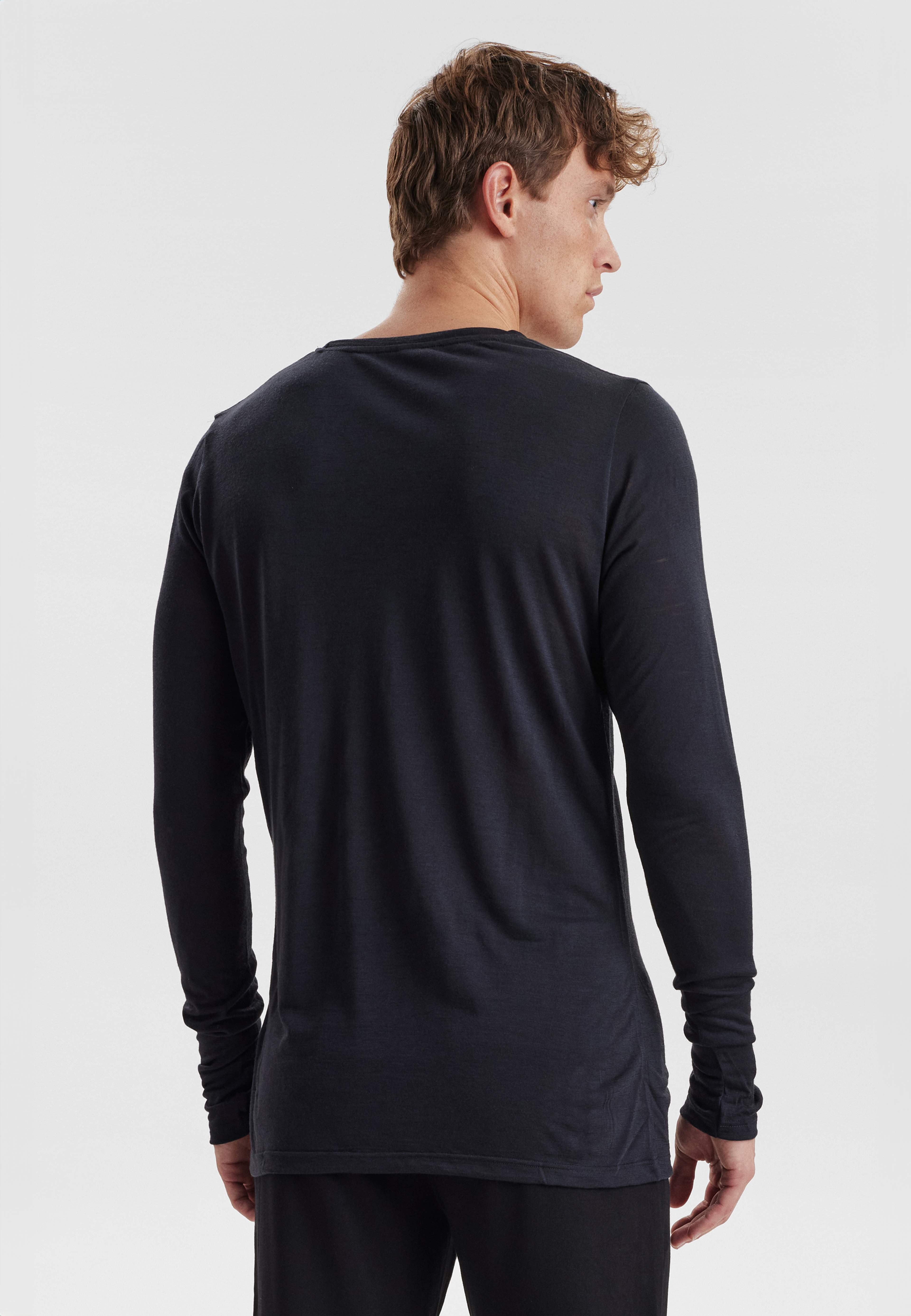 Ekologisk Ull, Langermet T-shirt, Navy