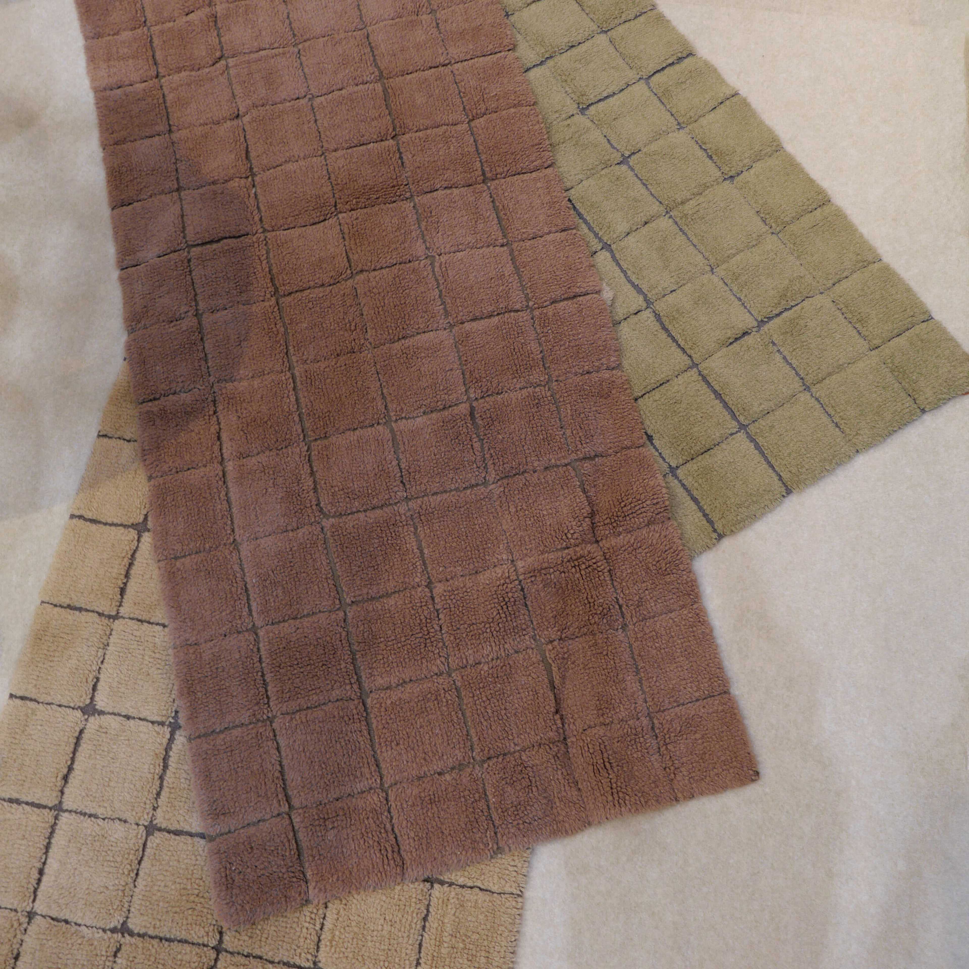 Tvättbar Ullmatta Mosaic 80x230 cm