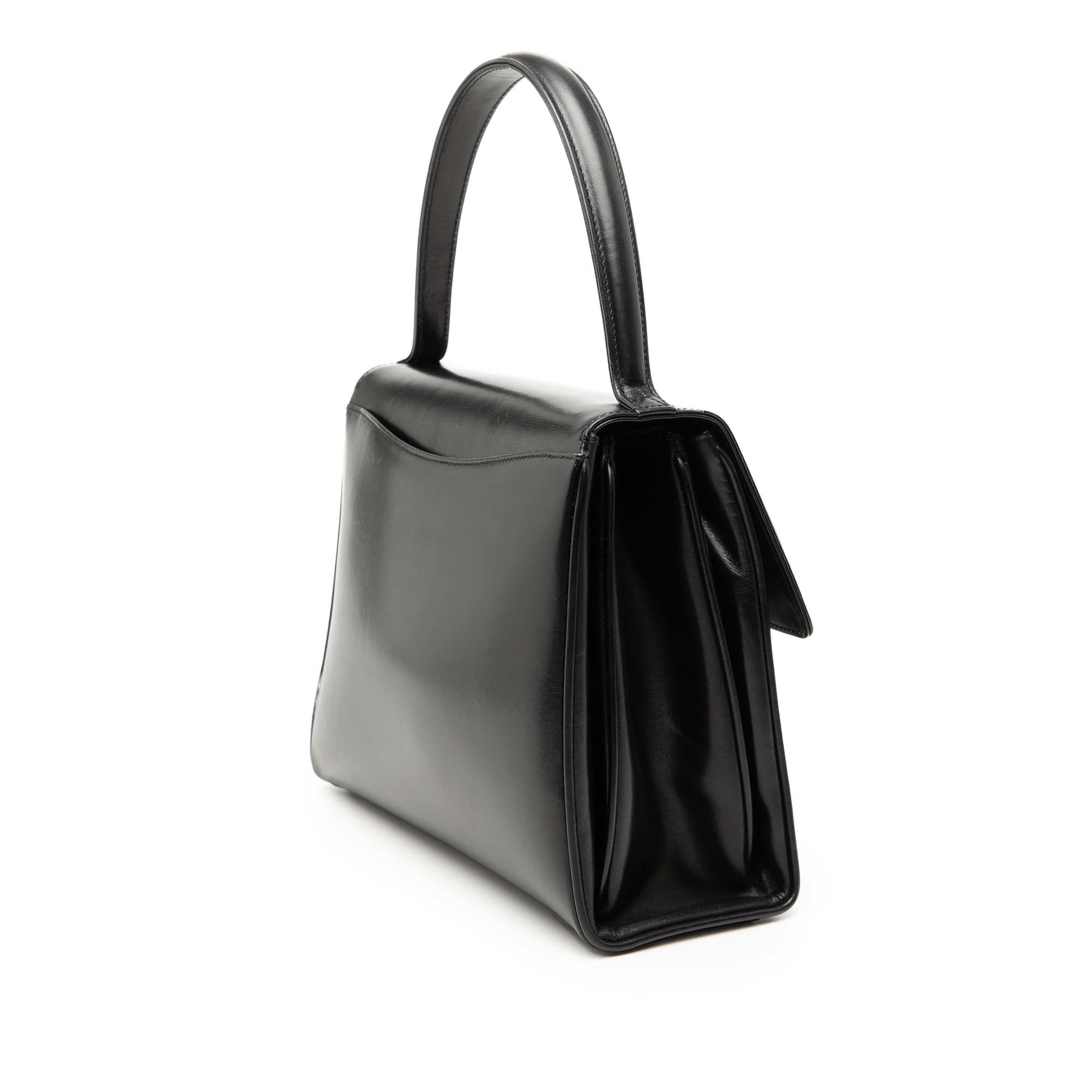 Gucci Leather Top Handle Bag, från Luxclusif, i färgen black. Klicka för att öppna bilden i stort format