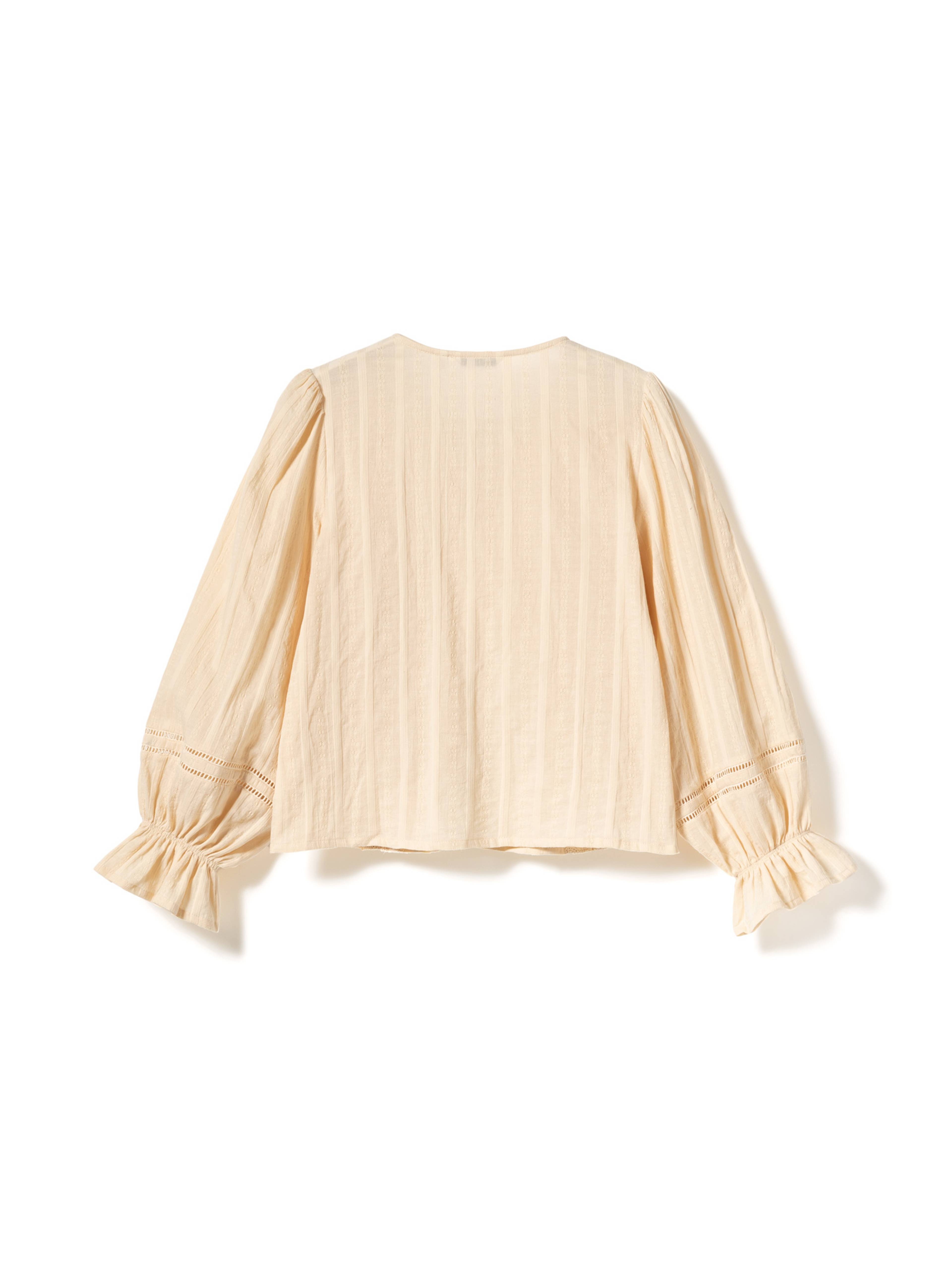 N-maliyah Blouse - Ivory, från Noella, i färgen ivory. Klicka för att öppna bilden i stort format