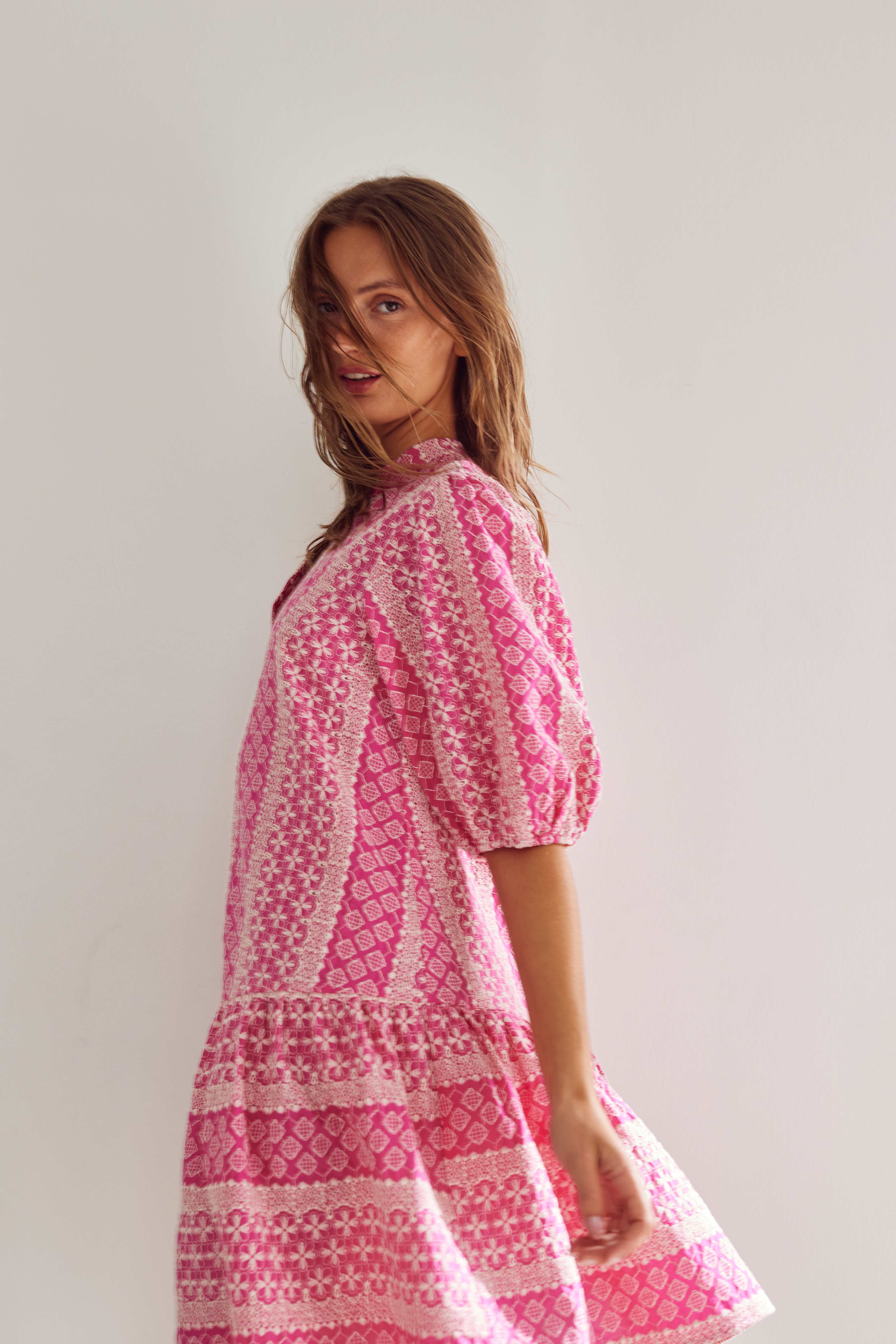 Lillianna Dress - Pink Sugar Combo