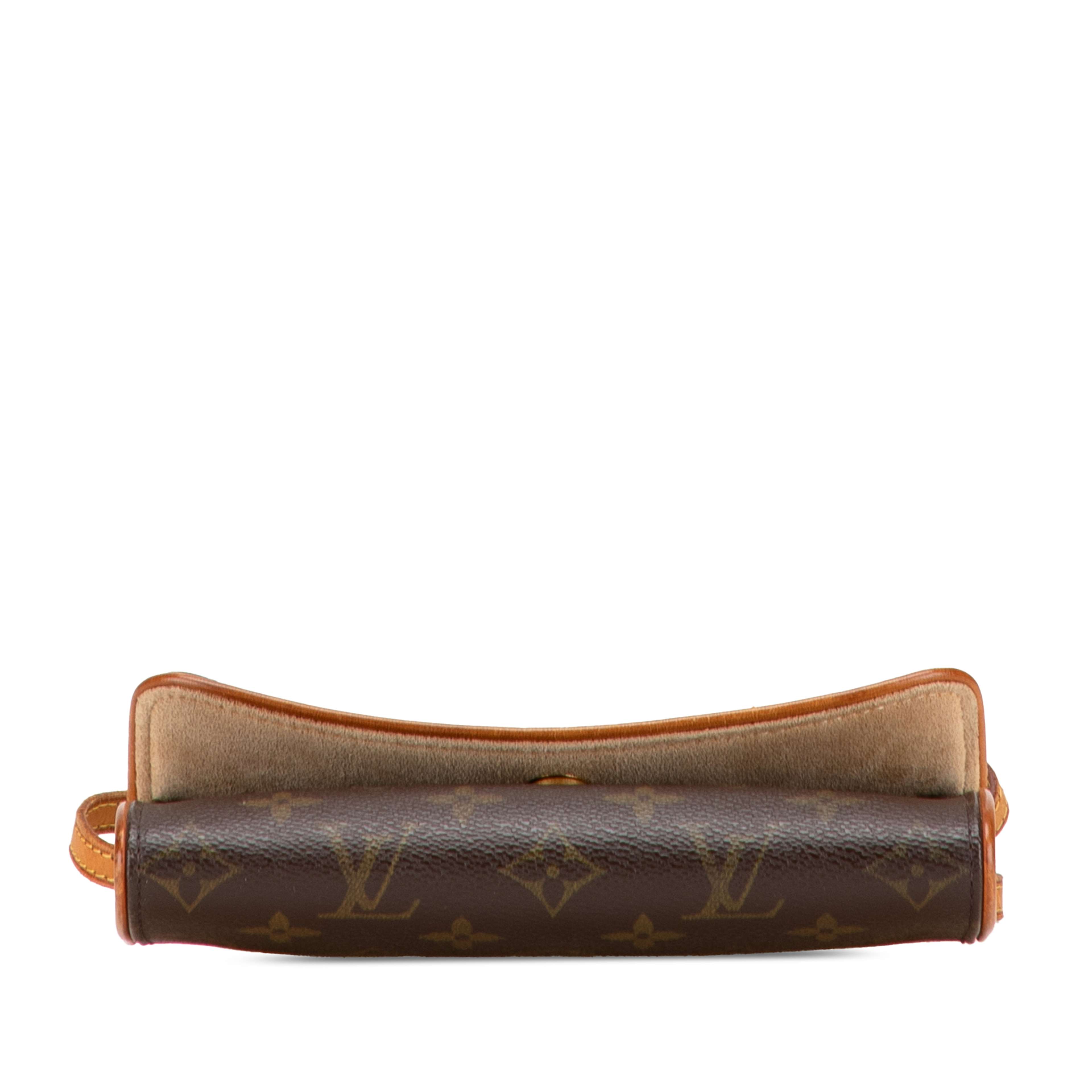 Louis Vuitton Monogram Pochette Twin Pm, från Luxclusif, i färgen brown. Klicka för att öppna bilden i stort format