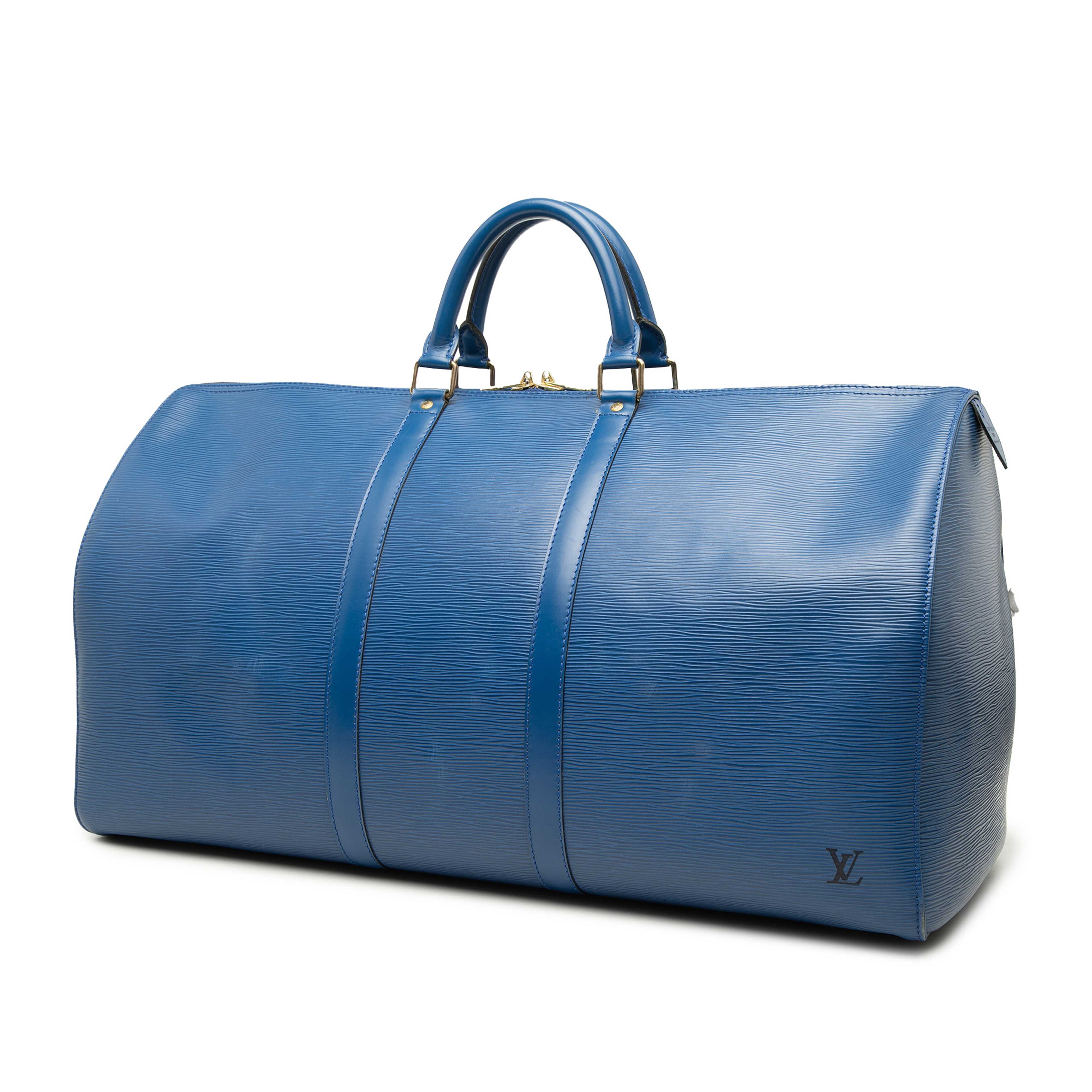 Louis Vuitton Epi Keepall 55, från Luxclusif, i färgen blå. Klicka för att öppna bilden i stort format
