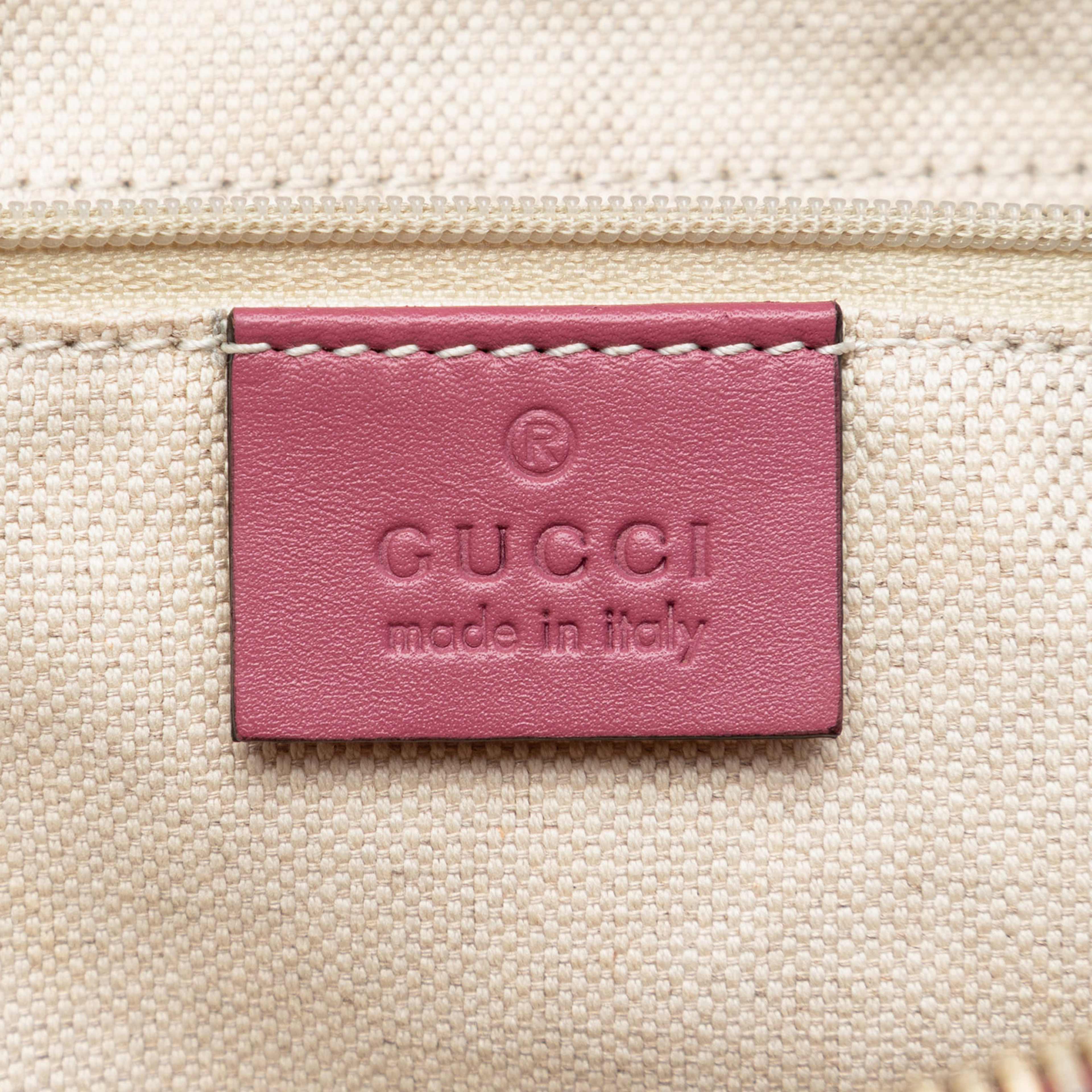 Gucci Gg Canvas Sukey Satchel, från Luxclusif, i färgen beige. Klicka för att öppna bilden i stort format