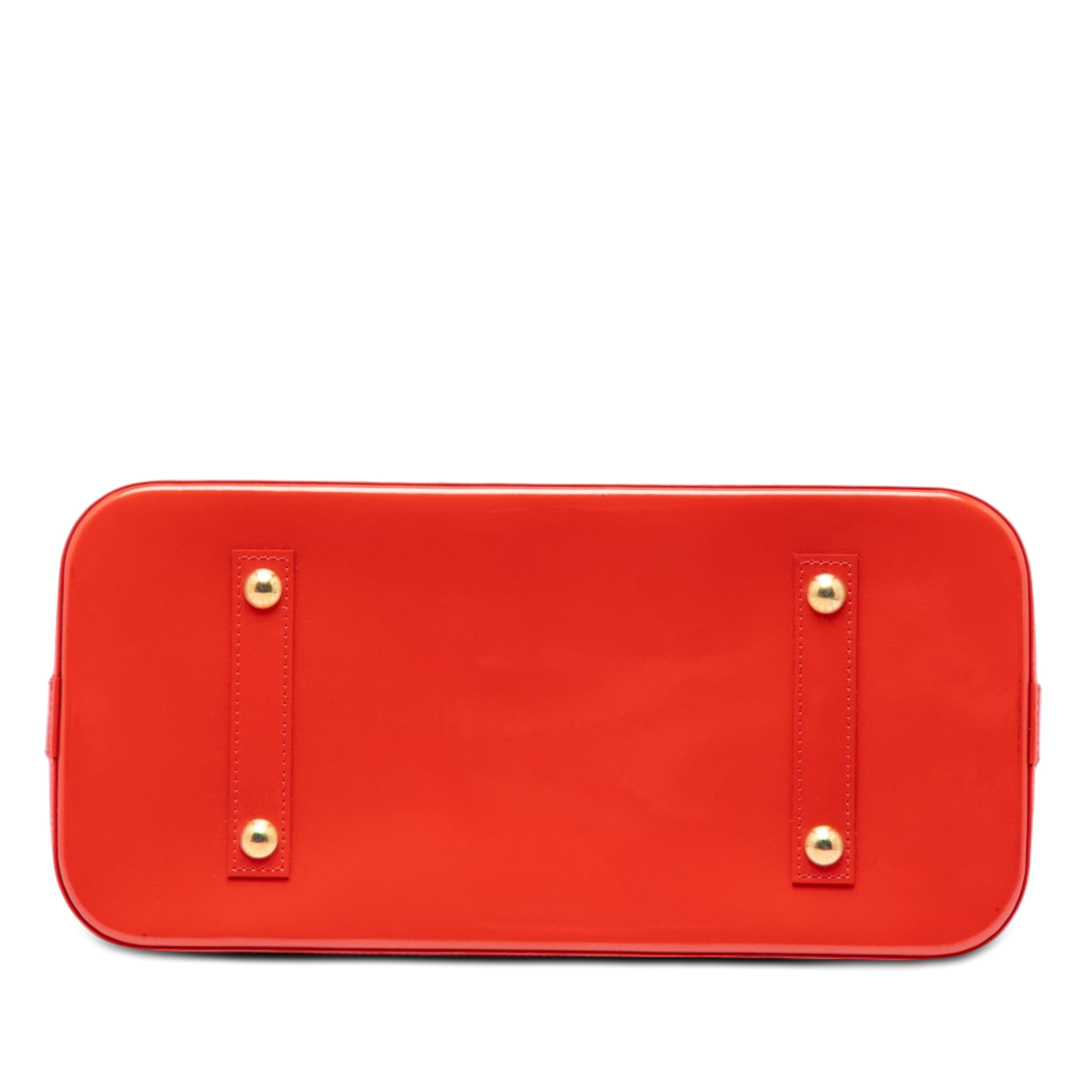 Louis Vuitton Monogram Vernis Alma Gm, från Luxclusif, i färgen red orange. Klicka för att öppna bilden i stort format
