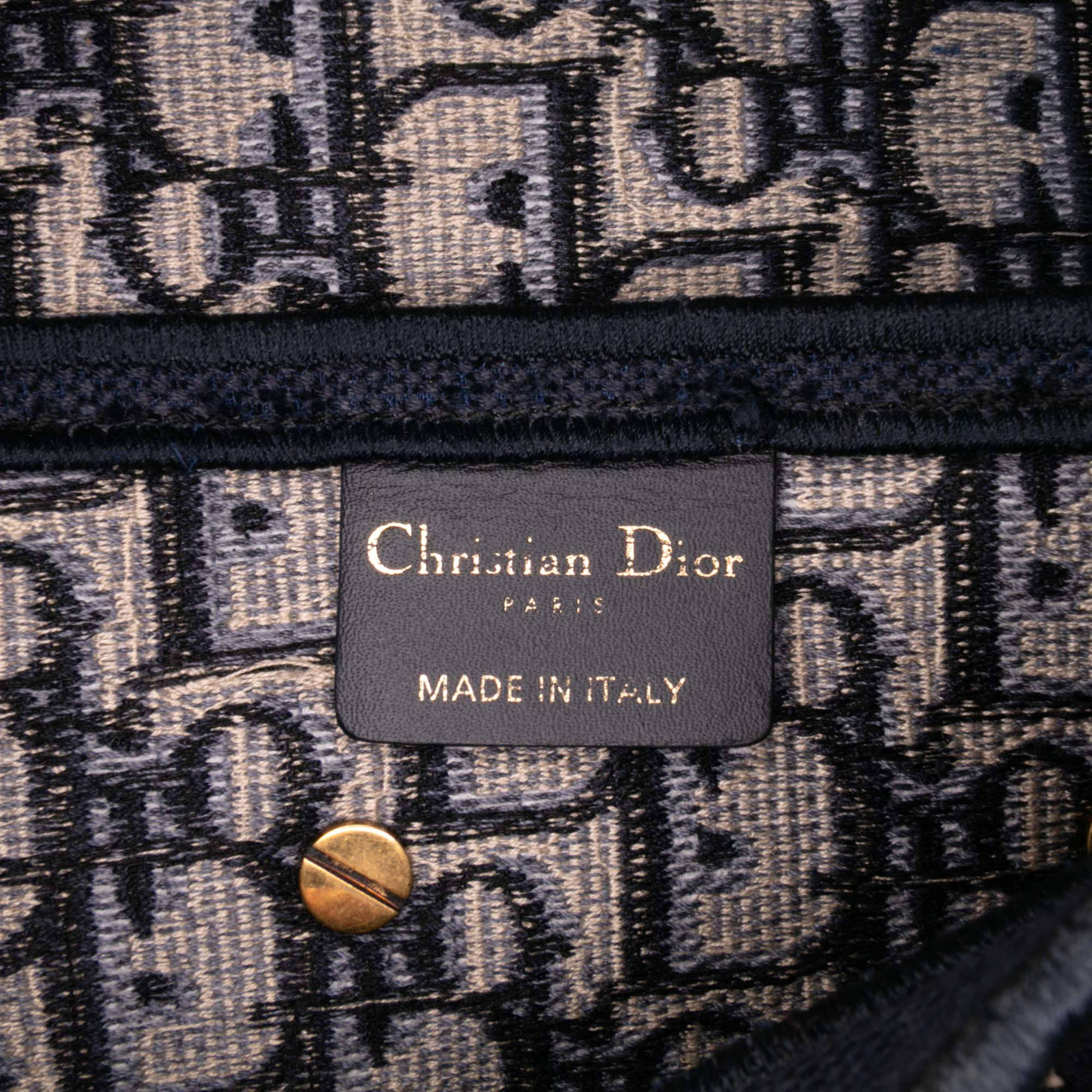 Dior Oblique Embroidered Canvas Saddle Bag