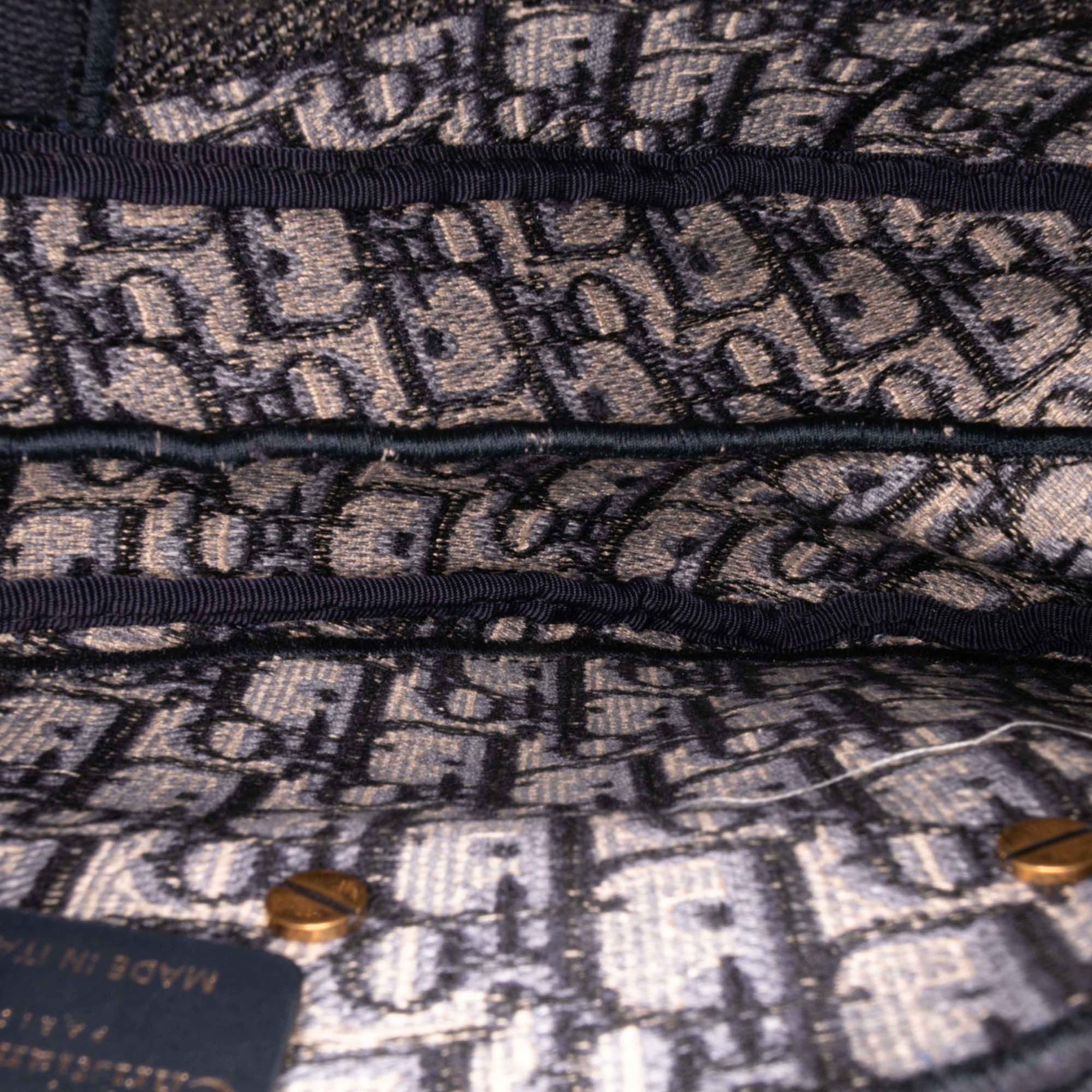 Dior Oblique Embroidered Canvas Saddle Bag