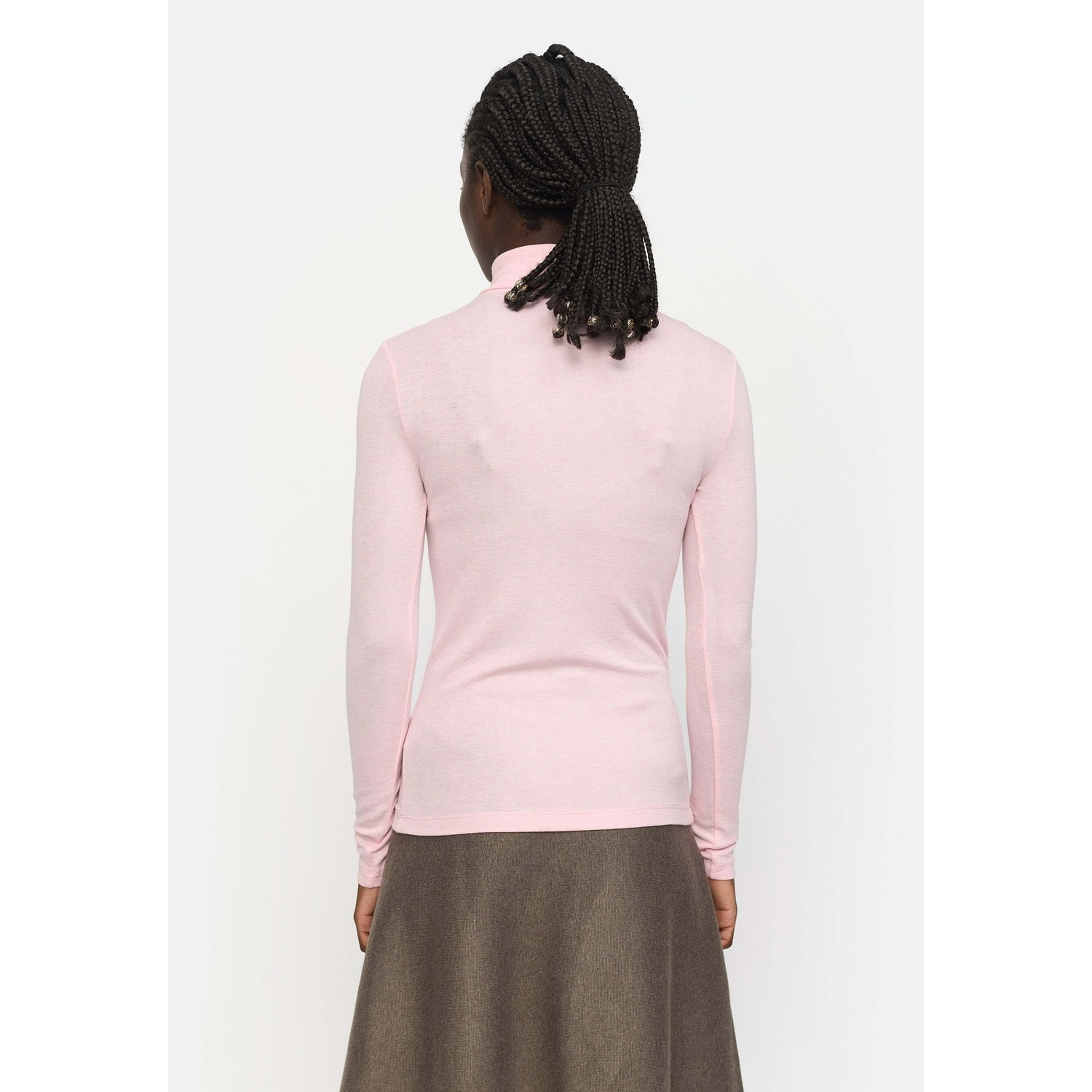 Srroman Roll Neck - Roseate Spoonbill Melange
