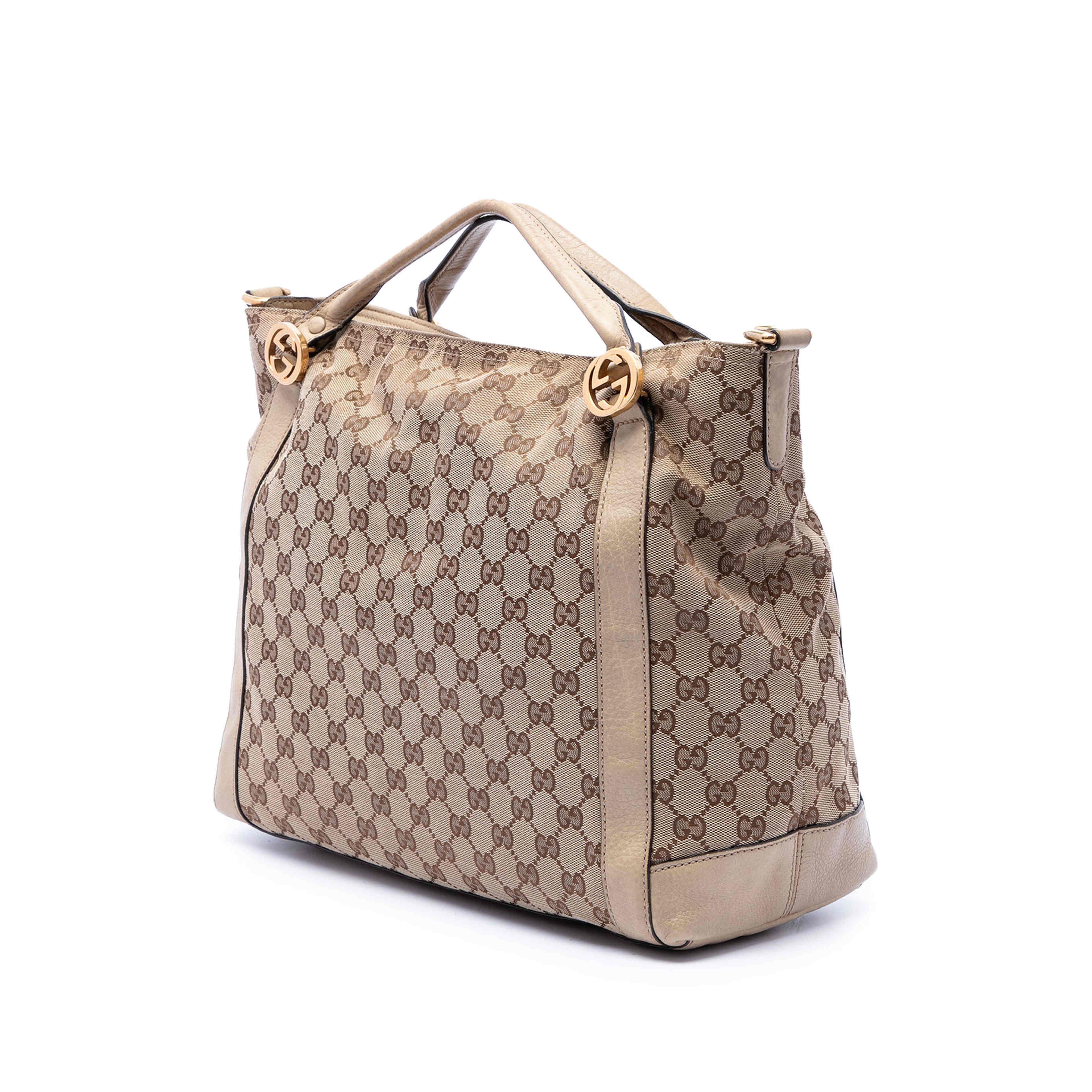Gucci Gg Canvas Miss Gg Satchel, från Luxclusif, i färgen beige. Klicka för att öppna bilden i stort format