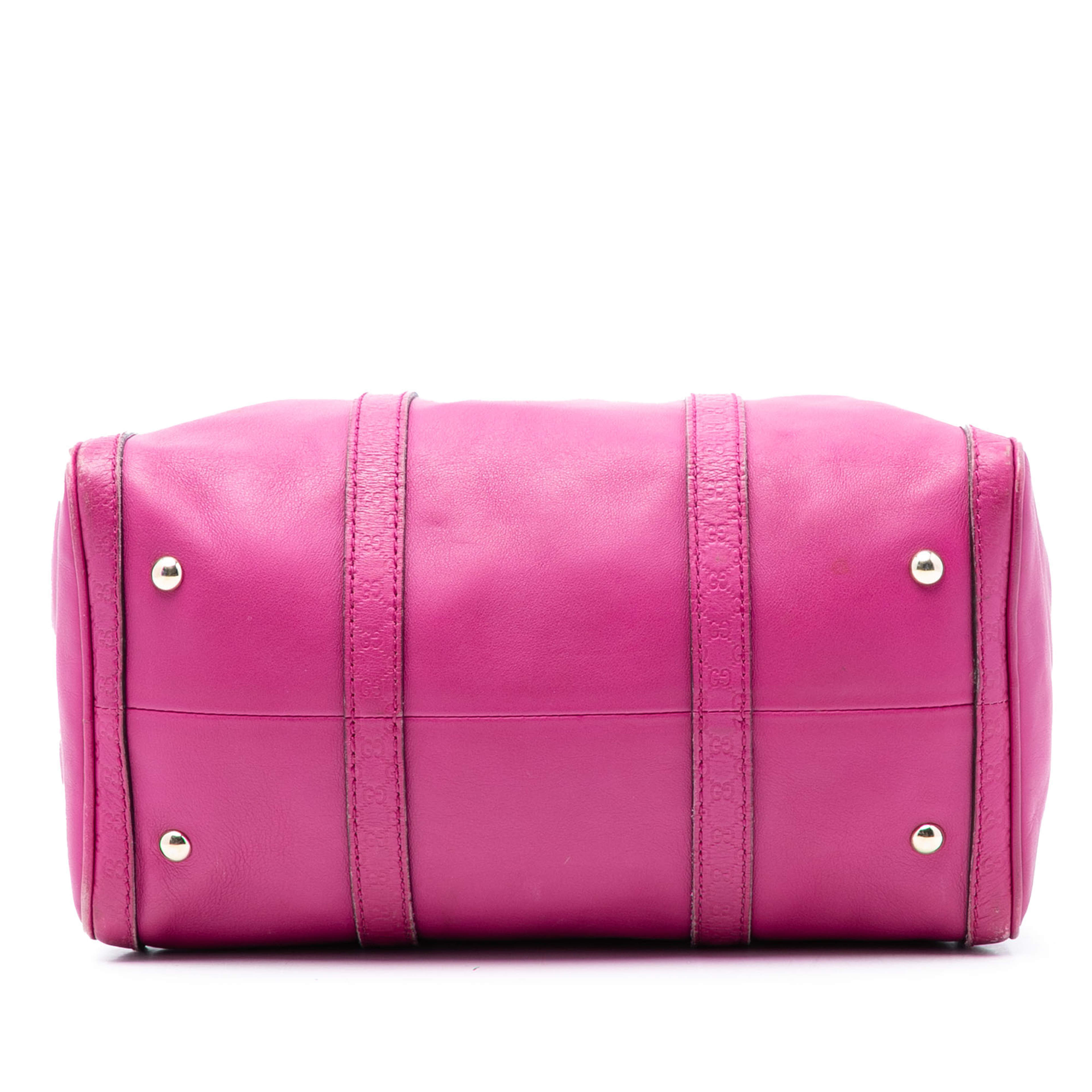 Gucci Medium Microguccissima Trimmed Calfskin Joy Boston Bag, från Luxclusif, i färgen rosa. Klicka för att öppna bilden i stort format