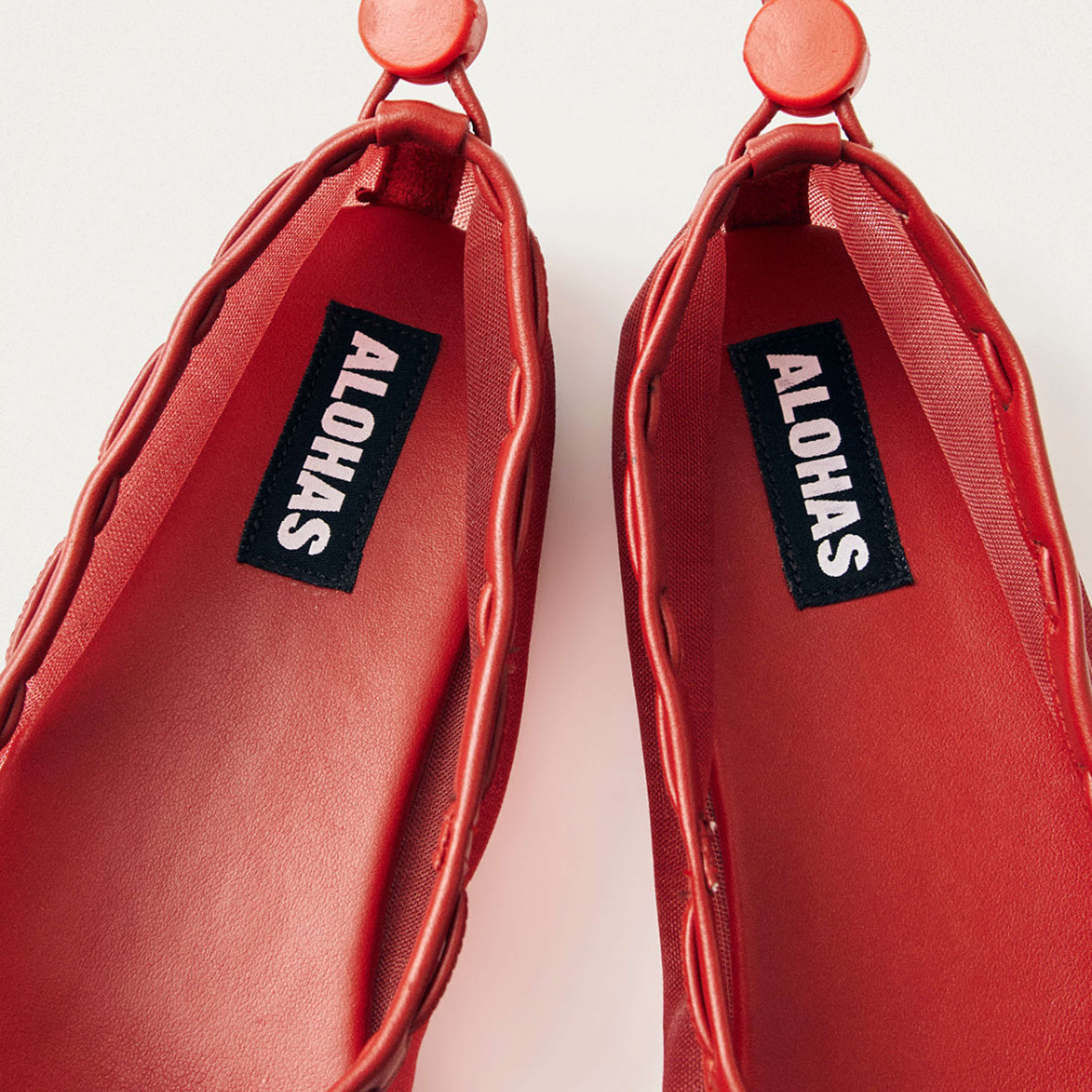 Gill Mesh Red Ballet Flats