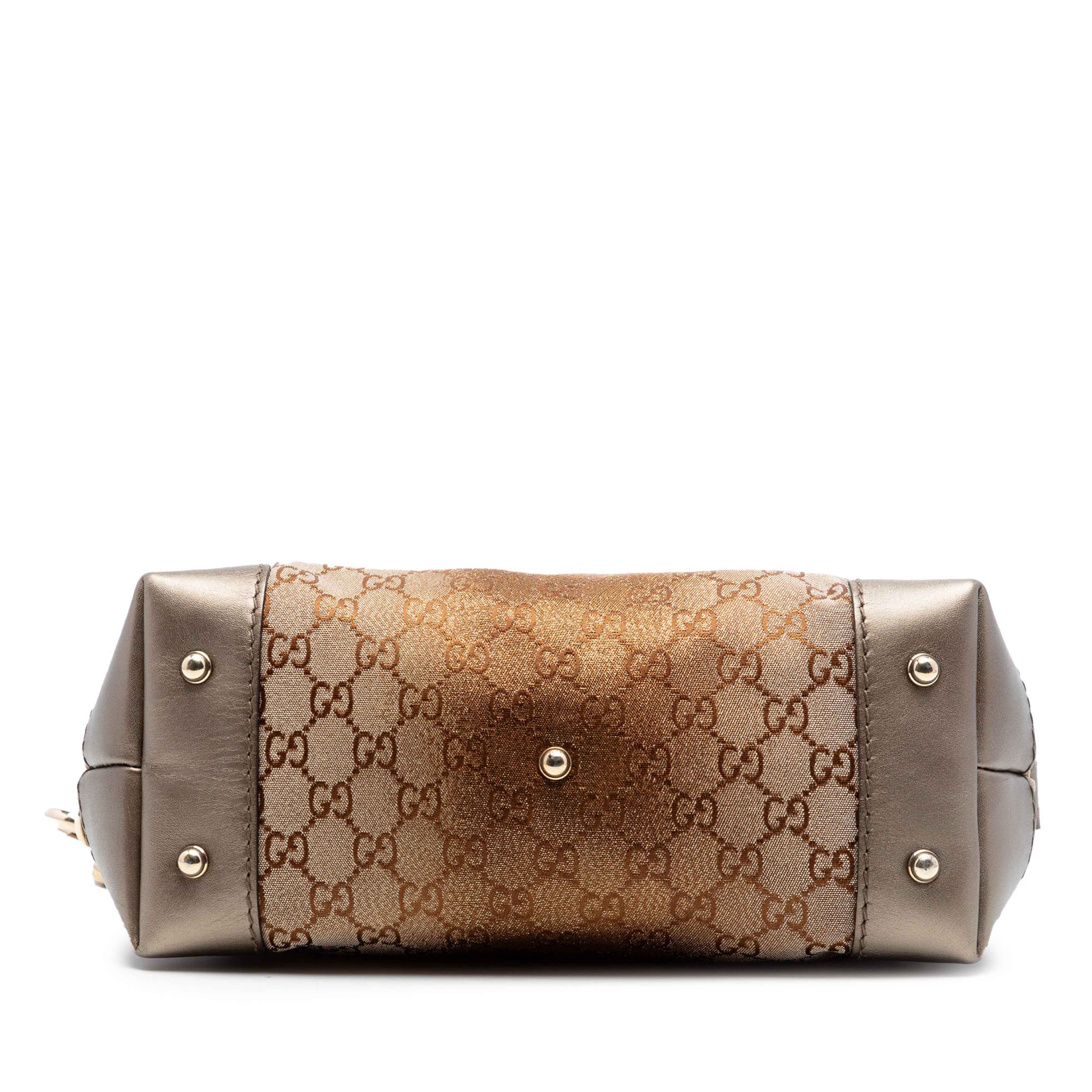 Gucci Gg Lurex Heart Bit Handbag, från Luxclusif, i färgen brun. Klicka för att öppna bilden i stort format