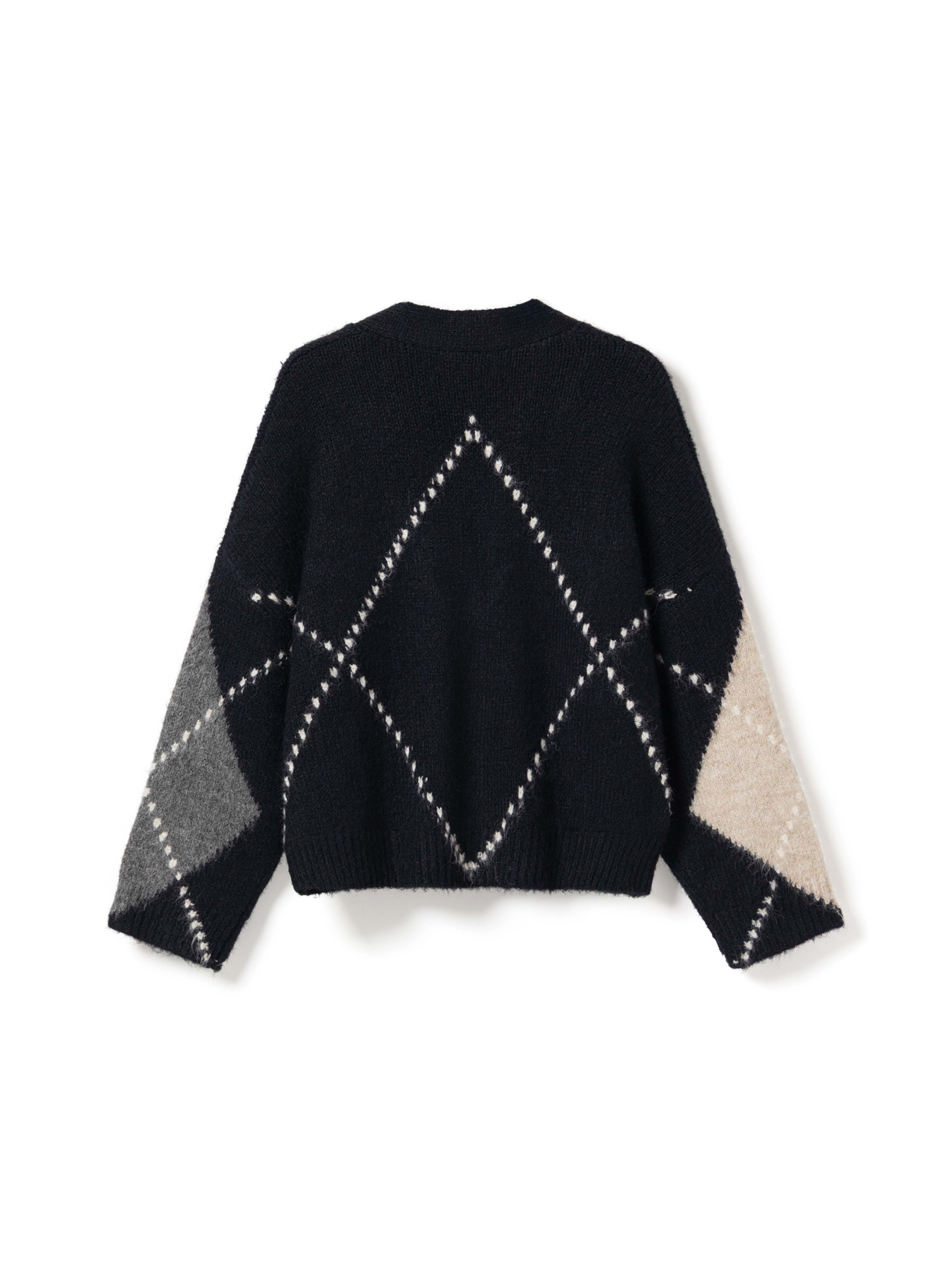 N-laiana Knit Cardigan - Navy Mix, från Noella, i färgen navy mix. Klicka för att öppna bilden i stort format