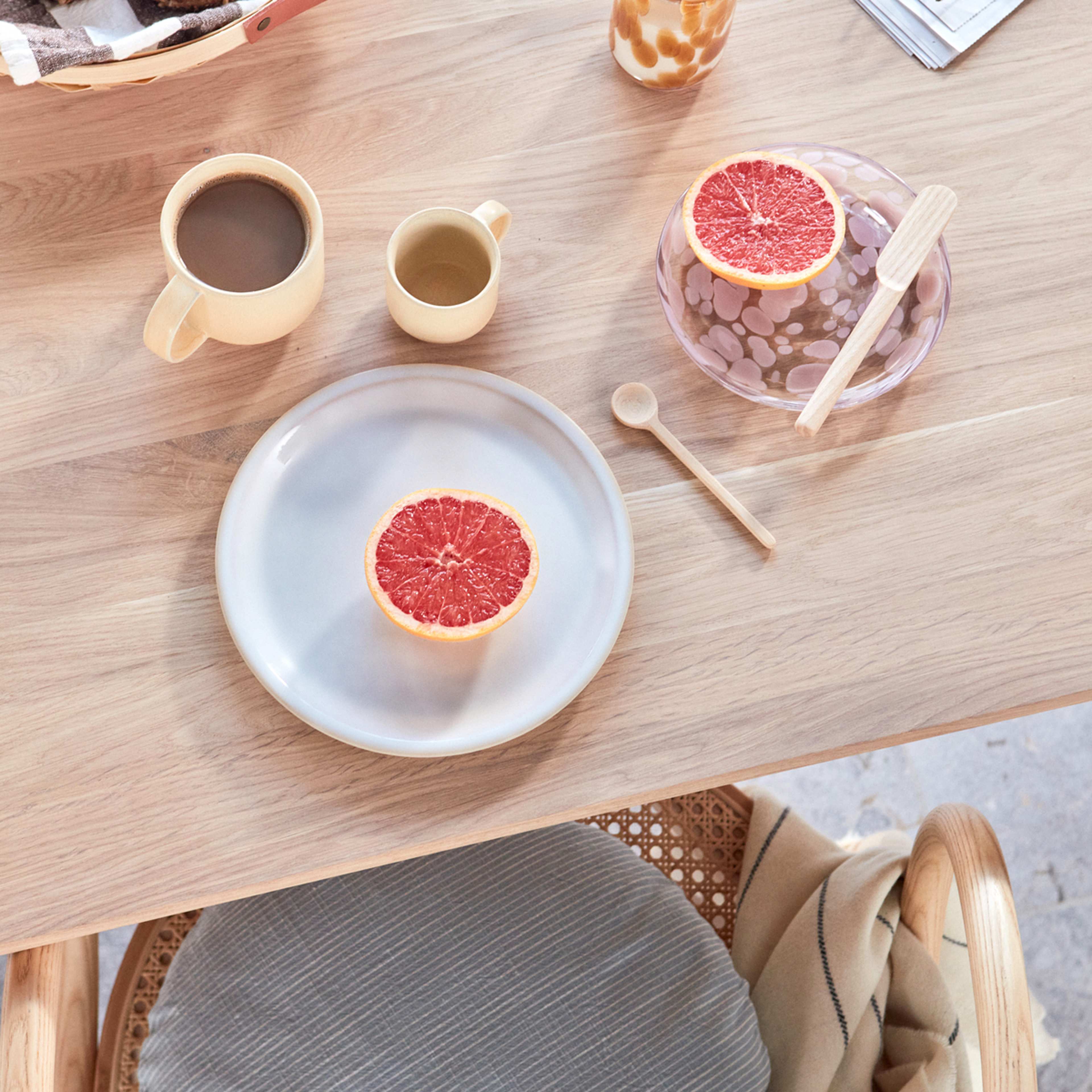 Yuka Lunch Plate - Pack Of 2, från OYOY Living, i färgen offwhite. Klicka för att öppna bilden i stort format