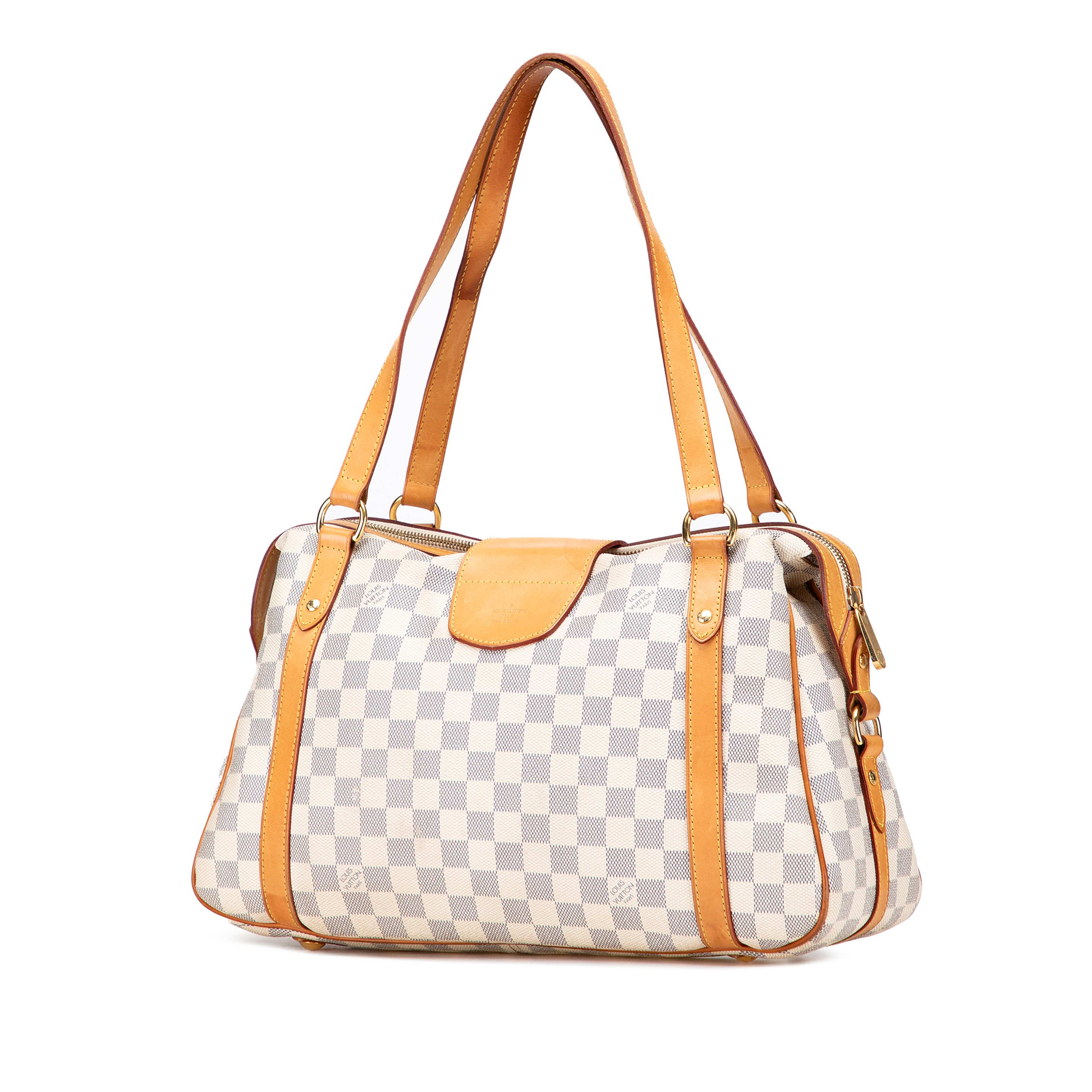 Louis Vuitton Damier Azur Stresa Pm, från Luxclusif, i färgen white. Klicka för att öppna bilden i stort format