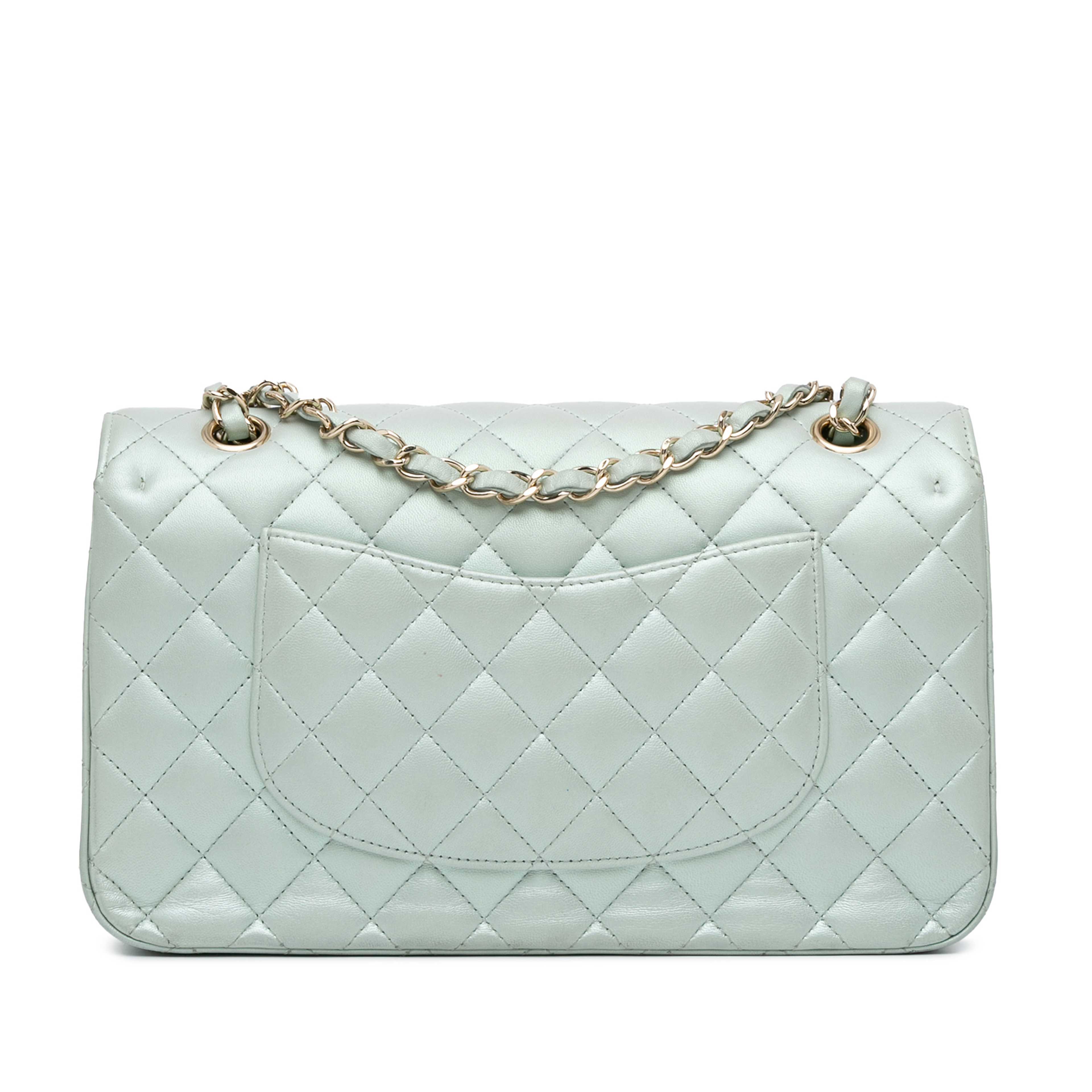 Chanel Medium Classic Iridescent Lambskin Double Flap