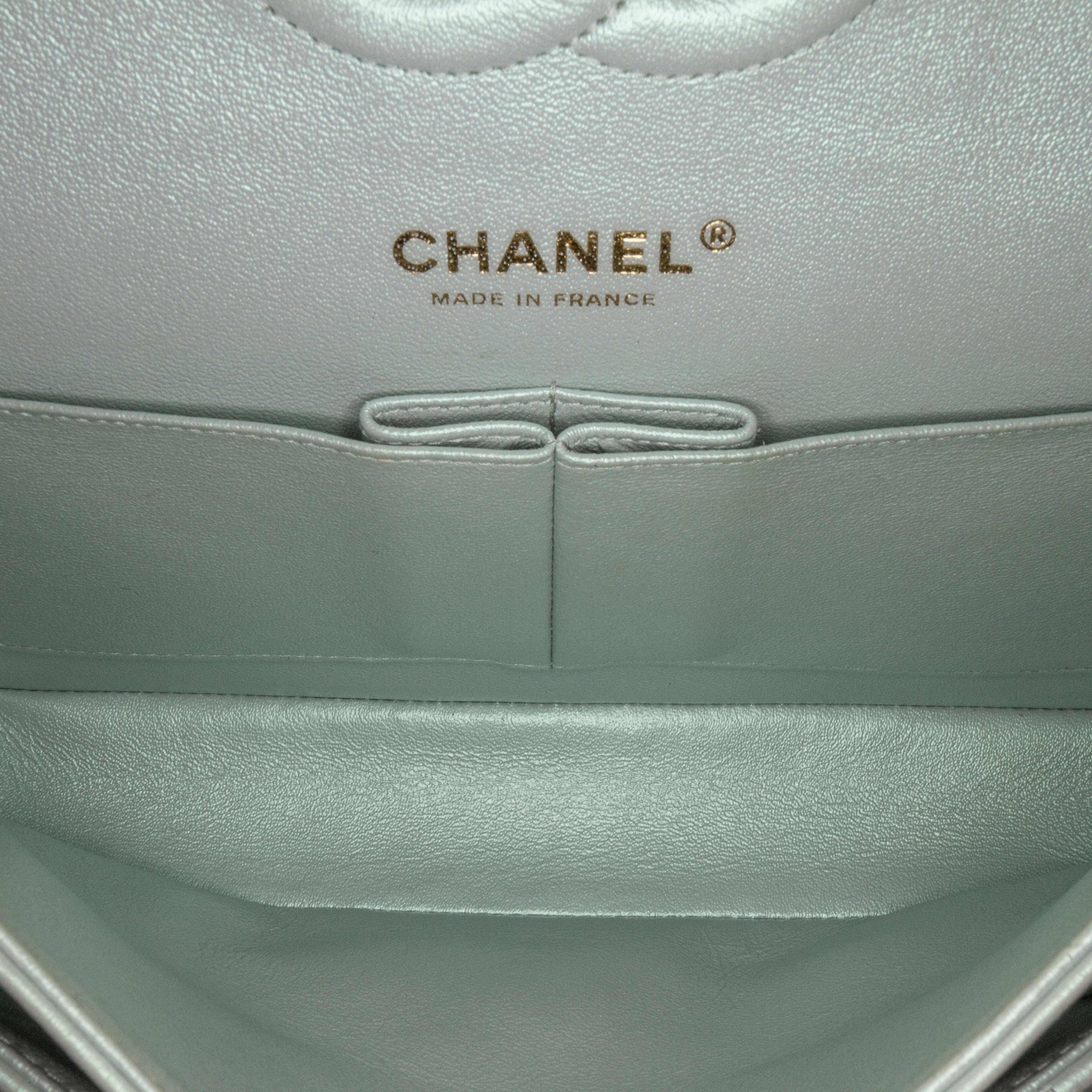 Chanel Medium Classic Iridescent Lambskin Double Flap