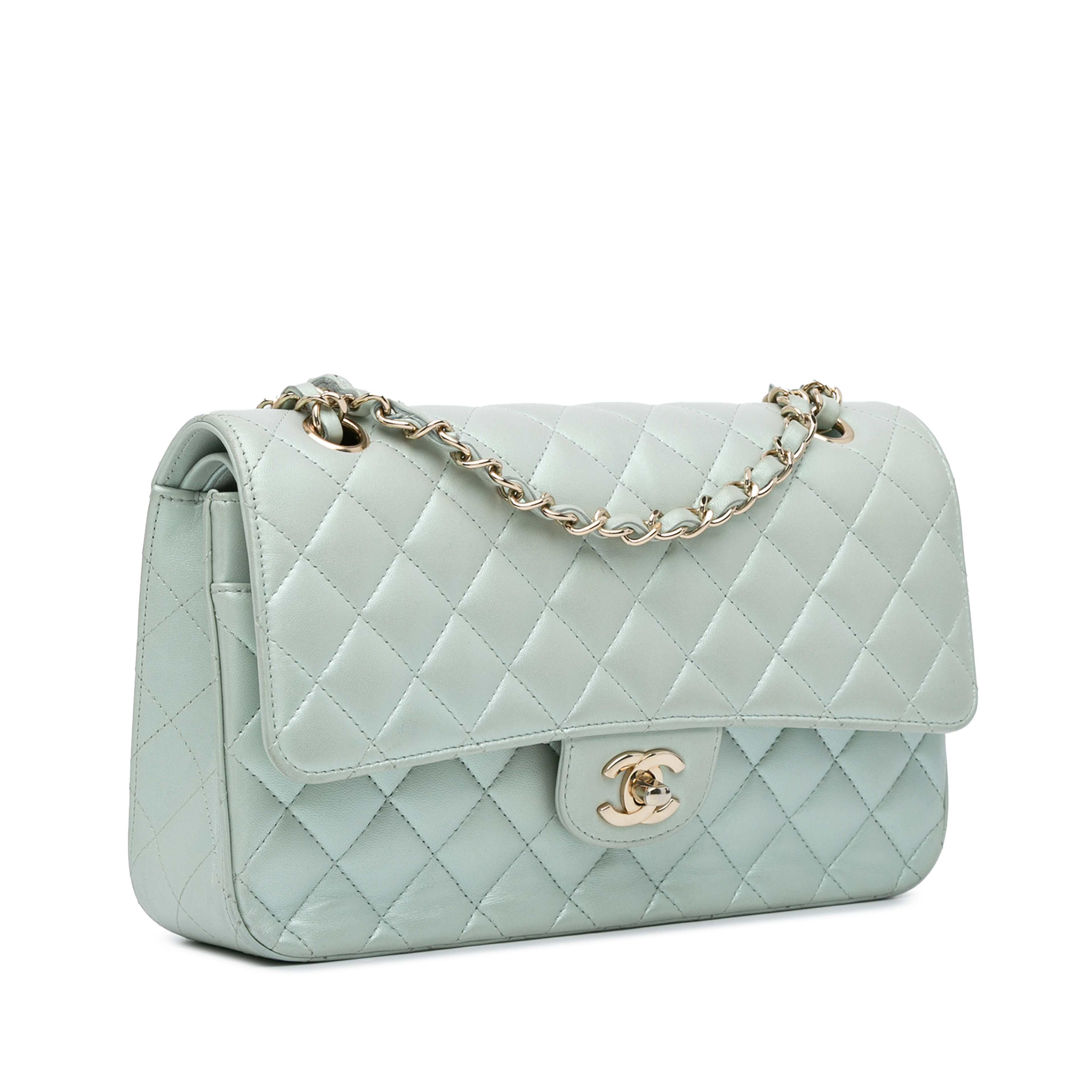 Chanel Medium Classic Iridescent Lambskin Double Flap