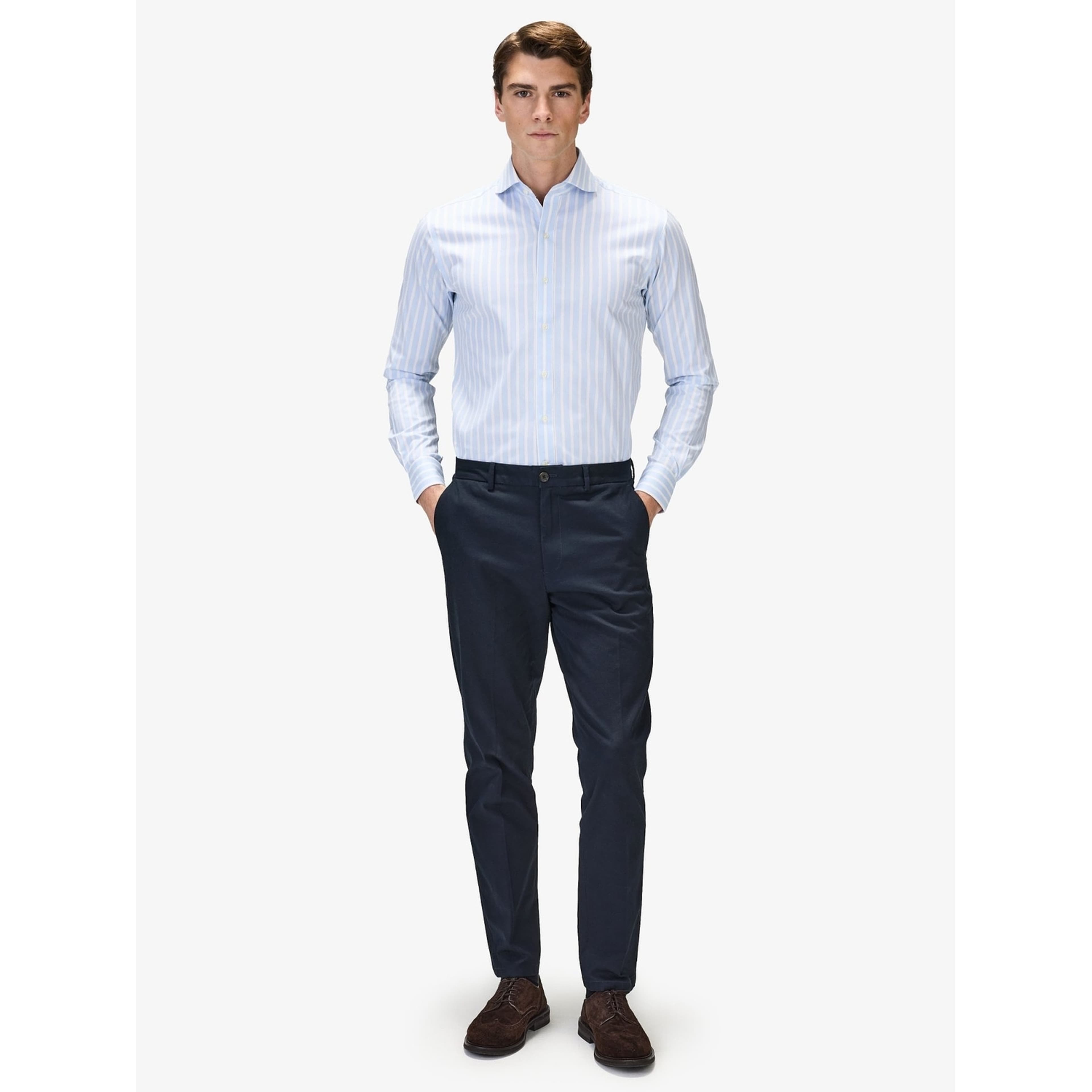 Cotton Striped Stretch Shirt (lyam)
