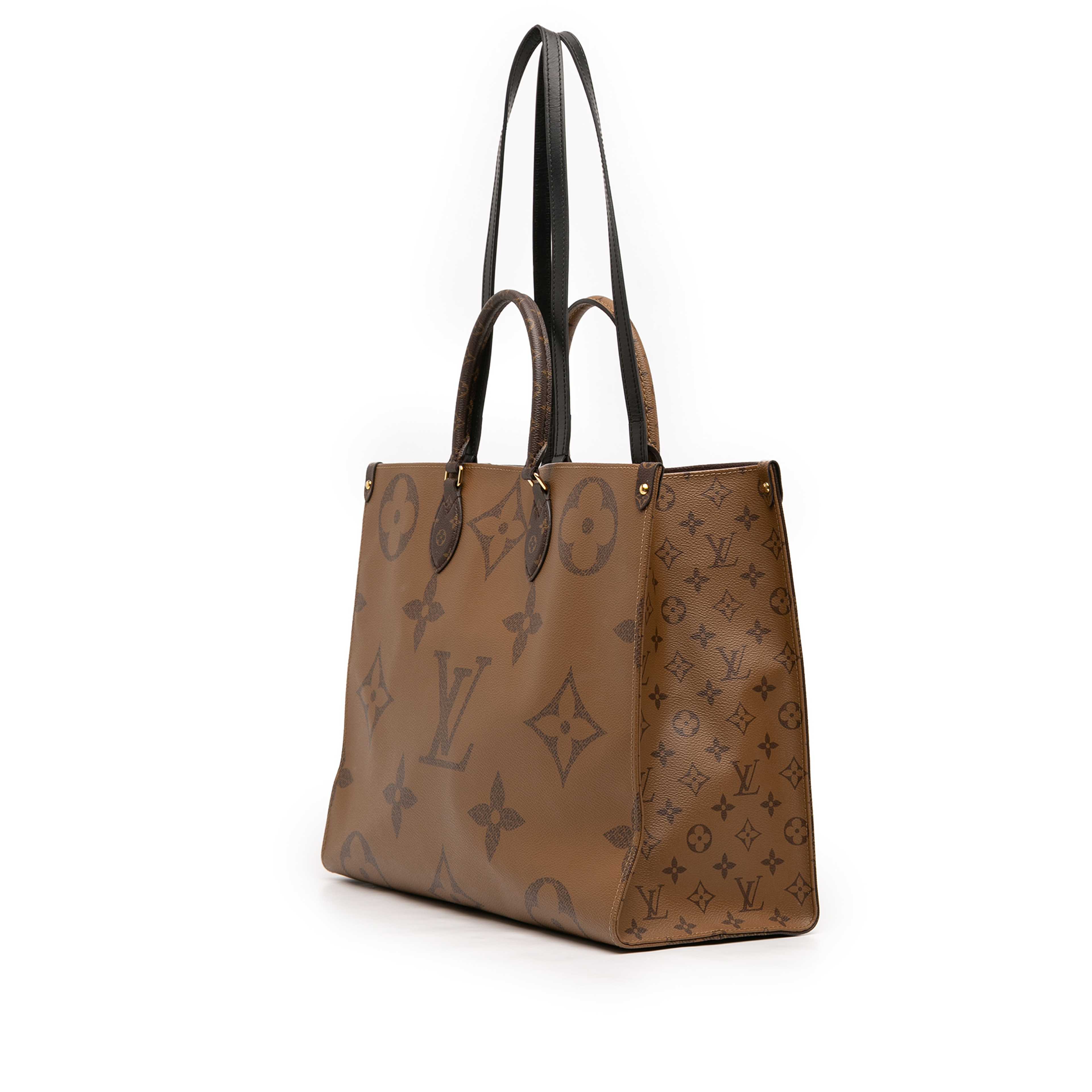 Louis Vuitton Monogram Reverse Giant Onthego Gm, från Luxclusif, i färgen brown. Klicka för att öppna bilden i stort format
