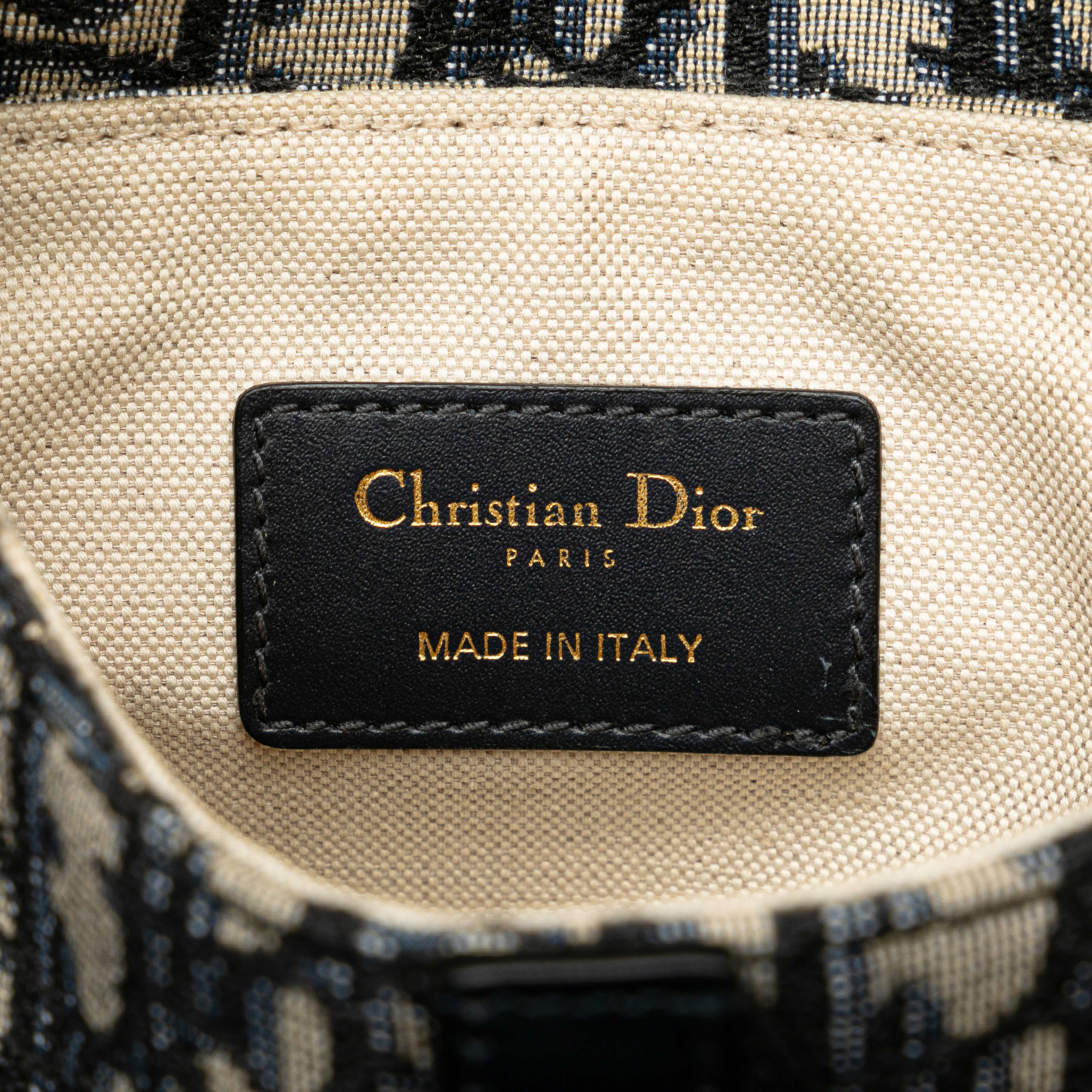 Dior Mini Oblique Canvas Saddle Bag