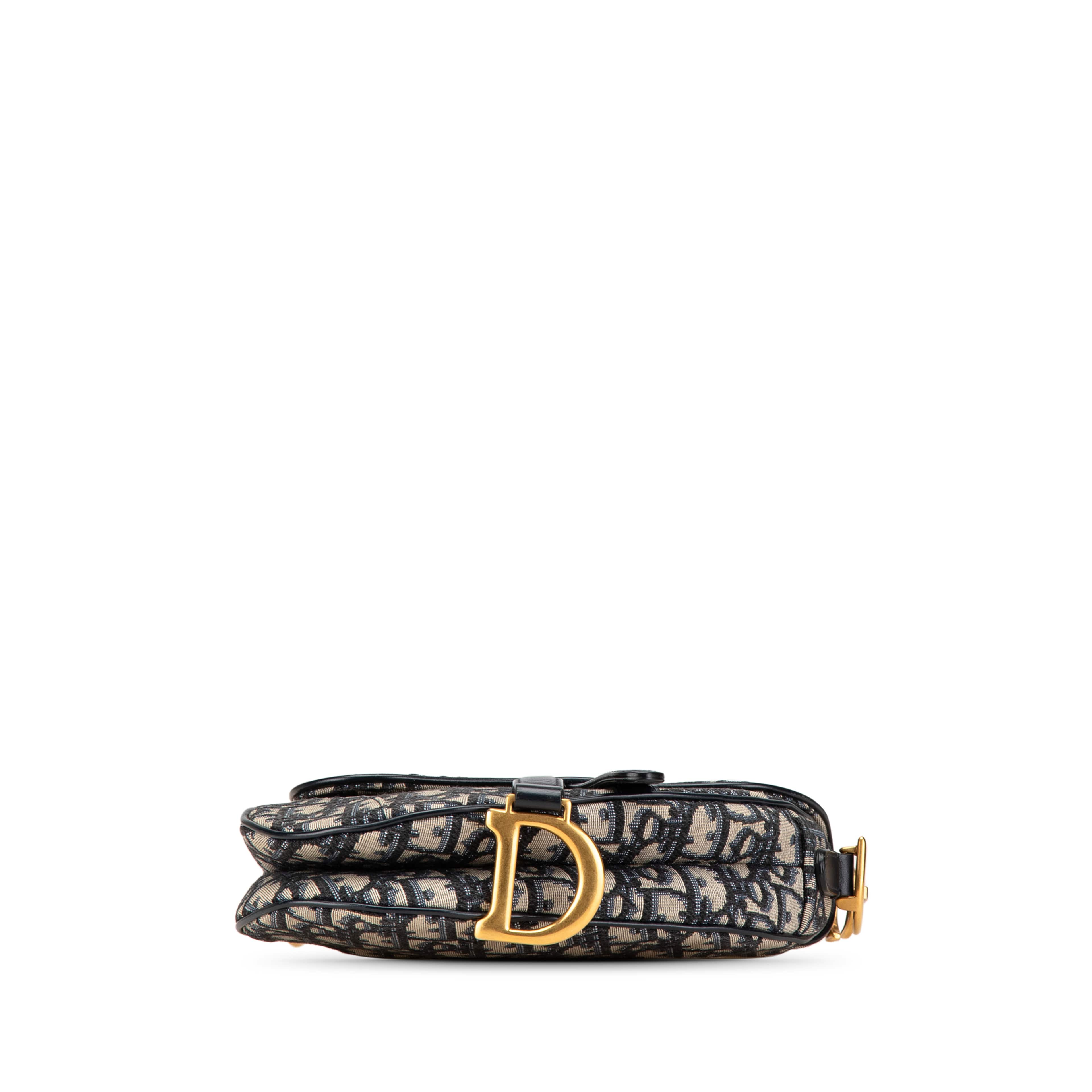 Dior Mini Oblique Canvas Saddle Bag