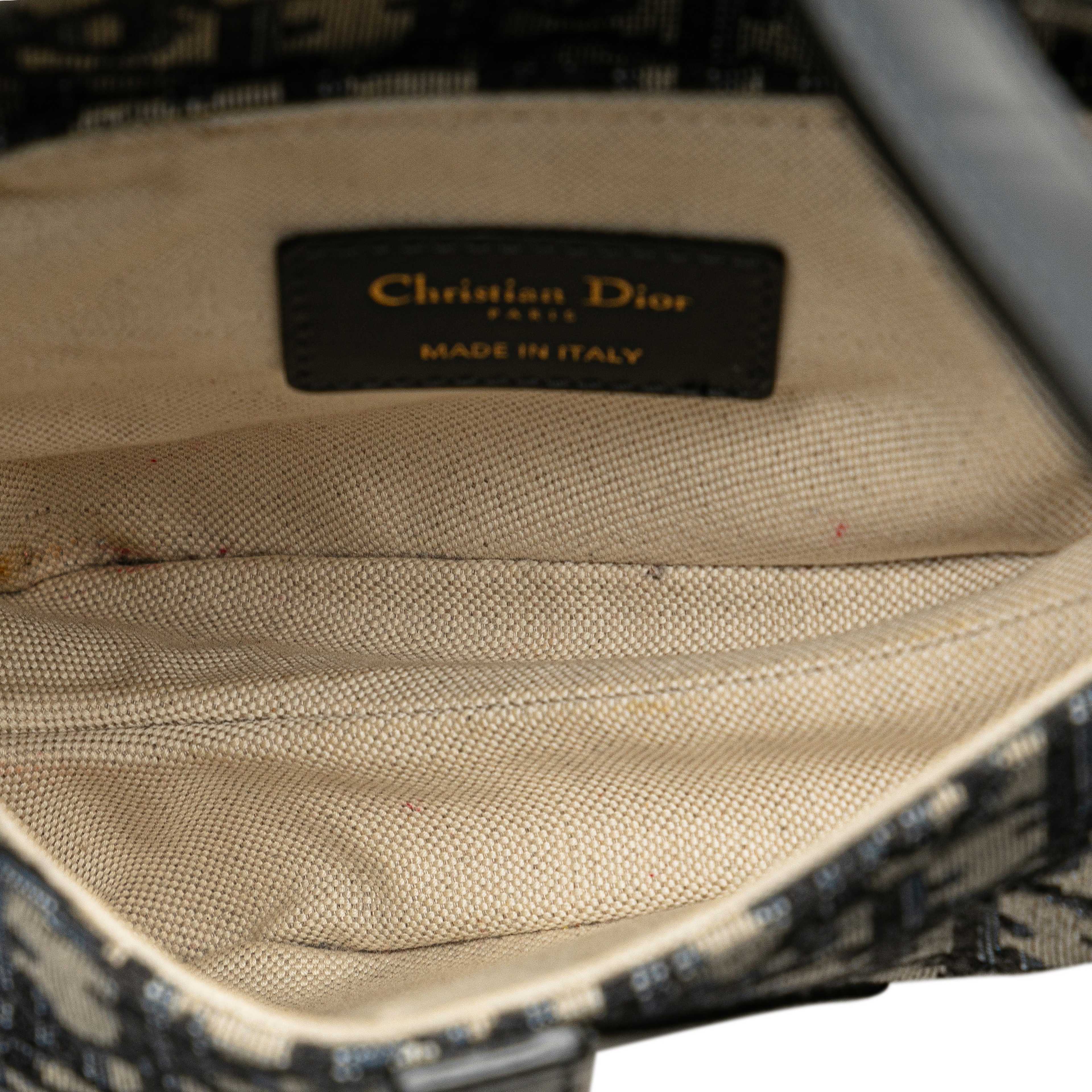 Dior Mini Oblique Canvas Saddle Bag