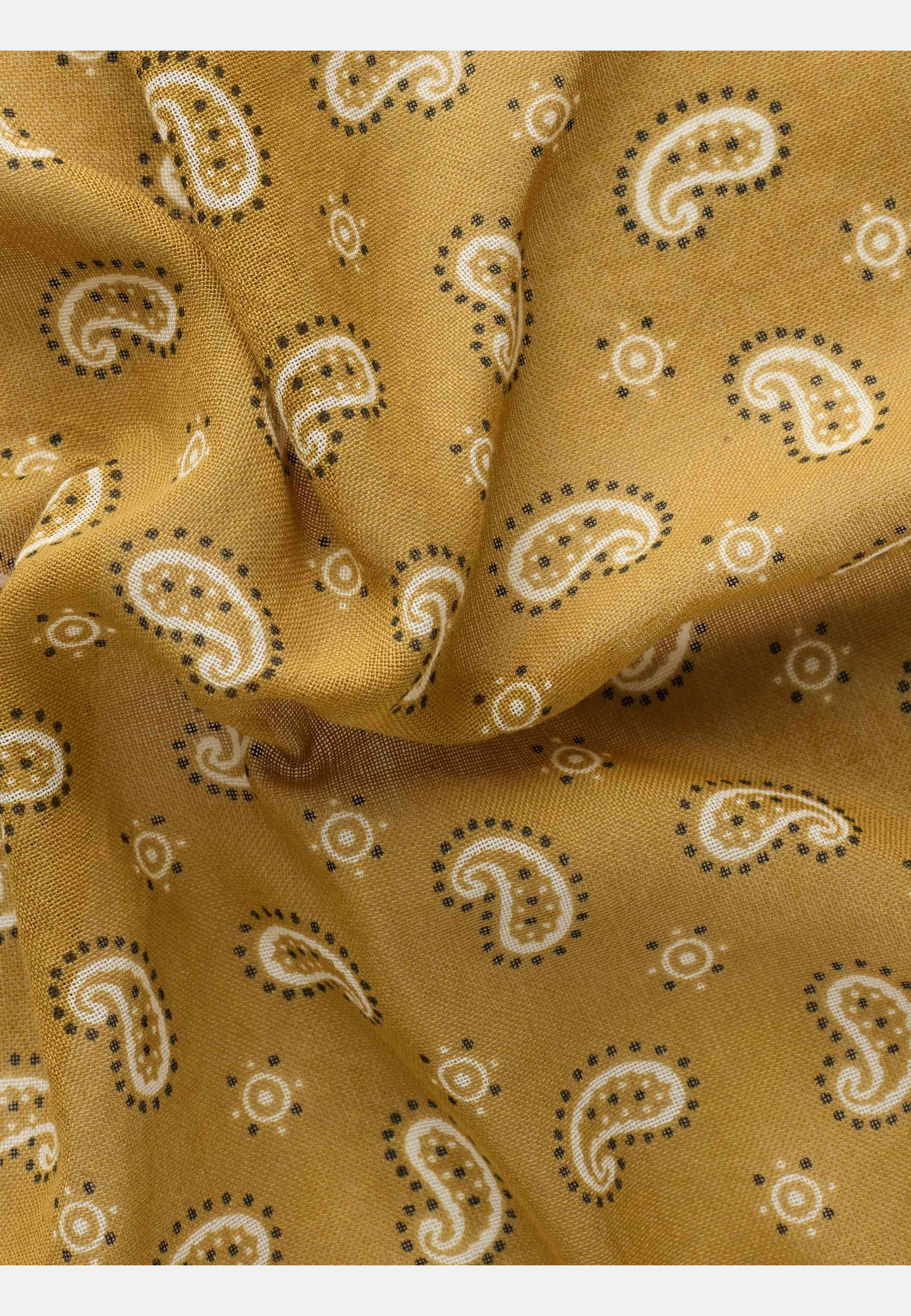 Paisley Printed Cotton Bandana, från John Henric, i färgen yellow. Klicka för att öppna bilden i stort format