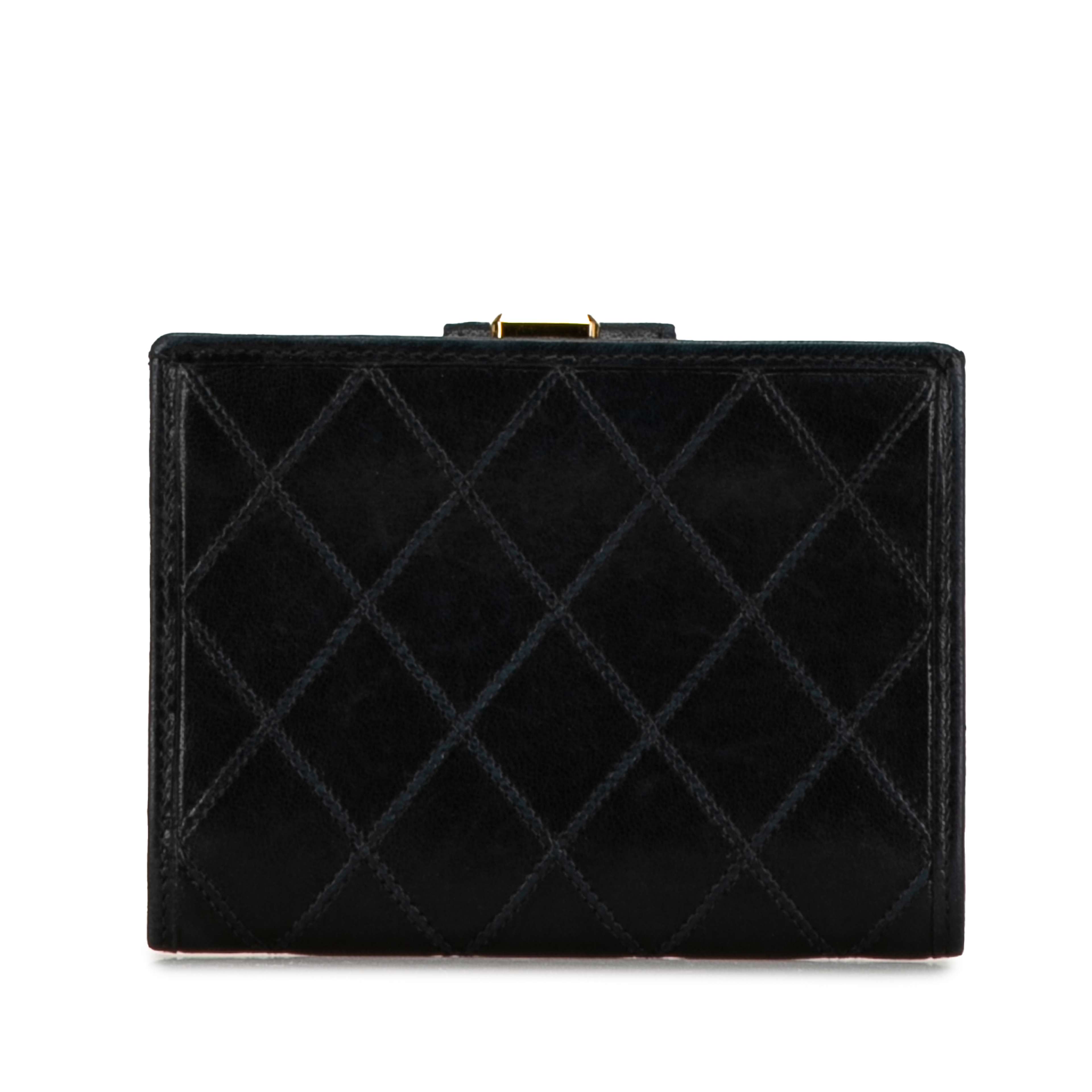 Chanel Lambskin Diamond Stitched Small Wallet
