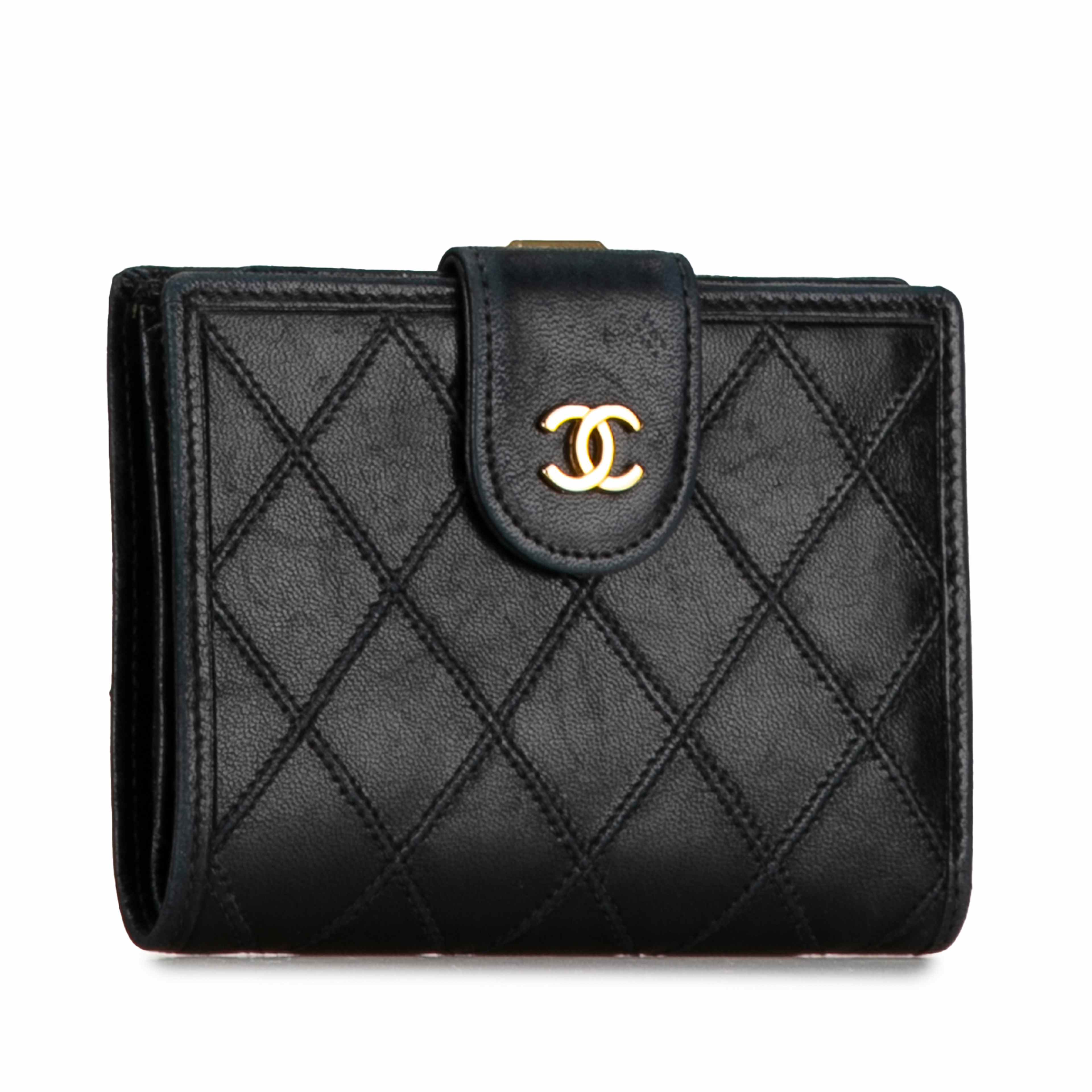 Chanel Lambskin Diamond Stitched Small Wallet