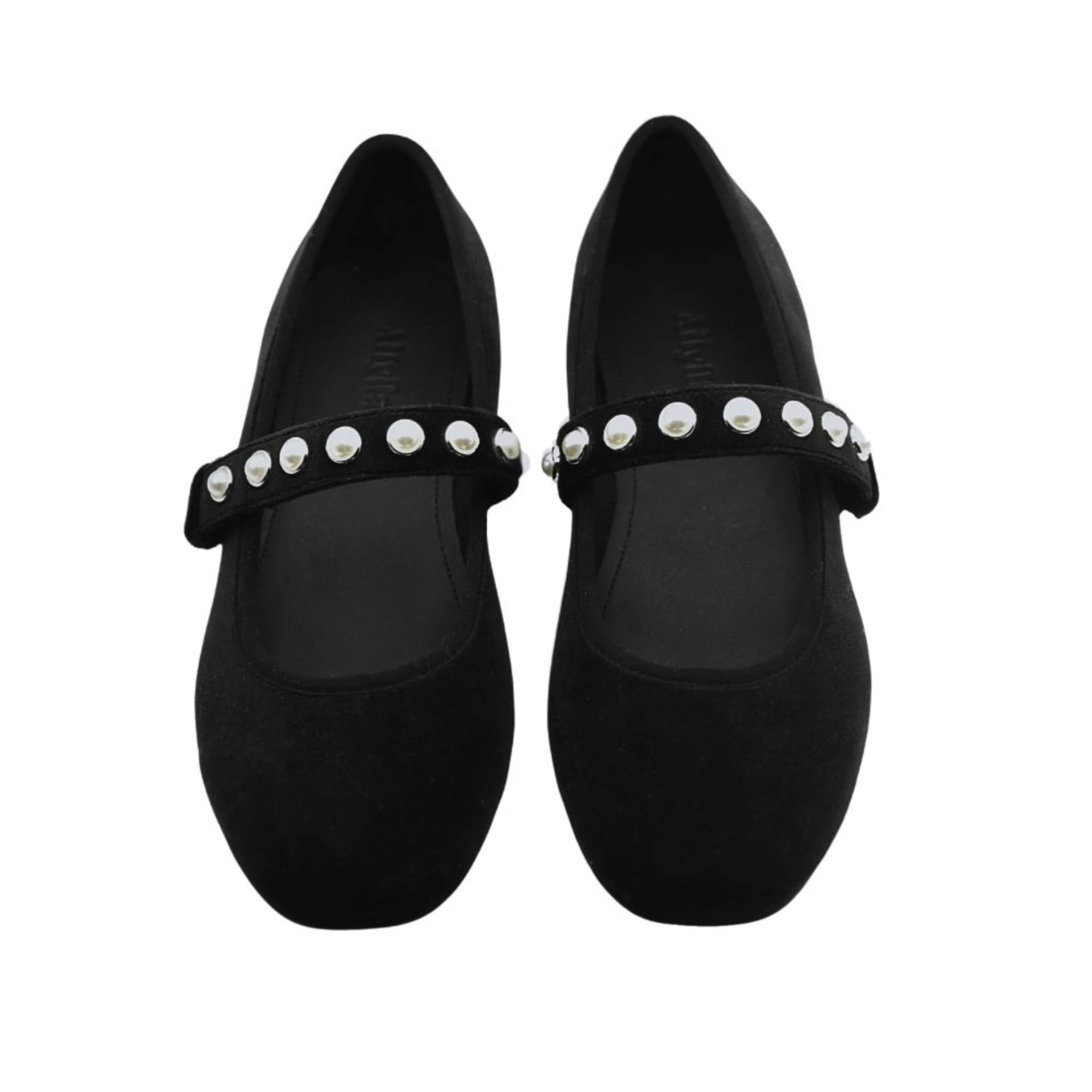 Mary-jane Ballerina Lisa Med Pärlor Svart, från Ailyflats, i färgen black. Klicka för att öppna bilden i stort format