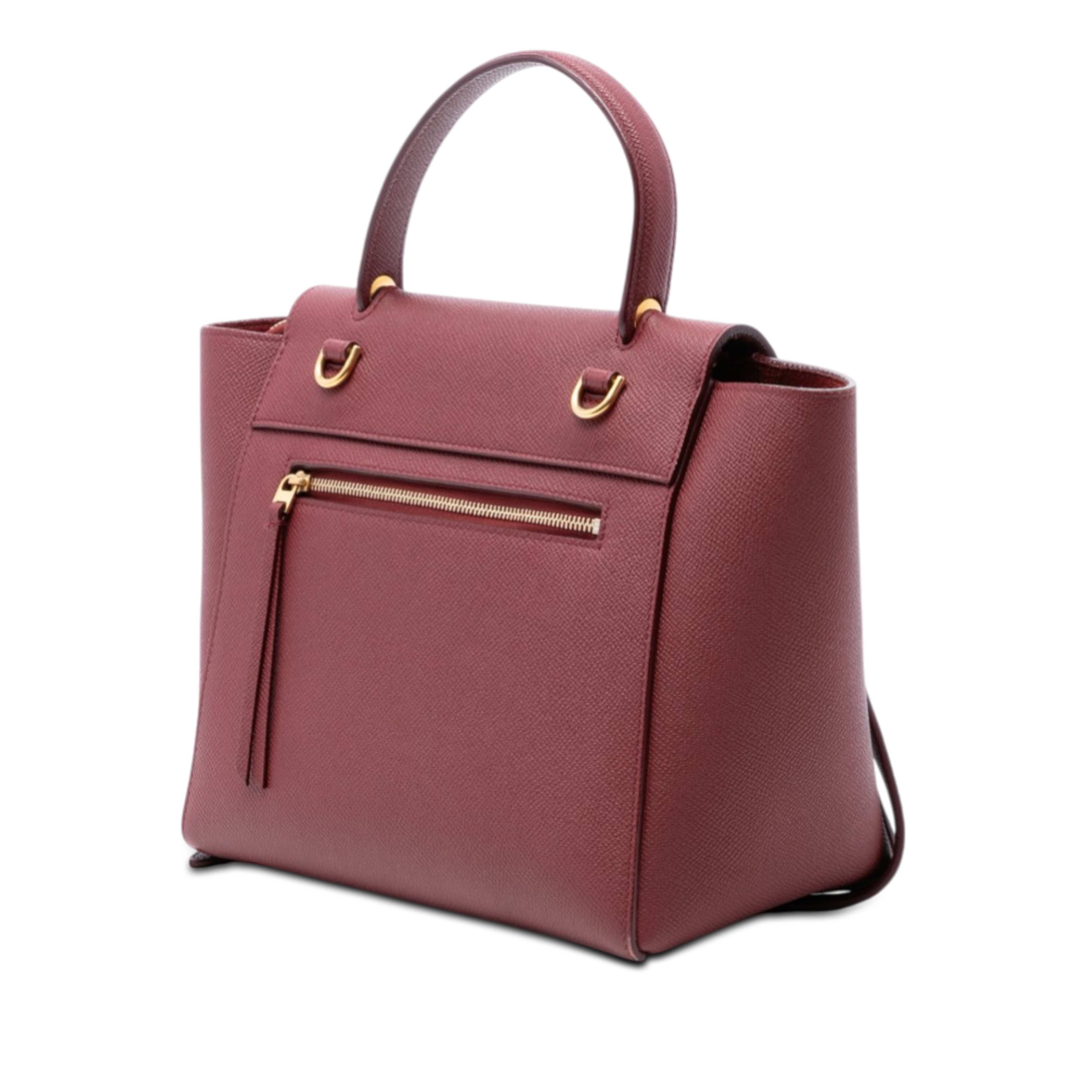 Celine Micro Grained Calfskin Belt Bag, från Luxclusif, i färgen röd. Klicka för att öppna bilden i stort format